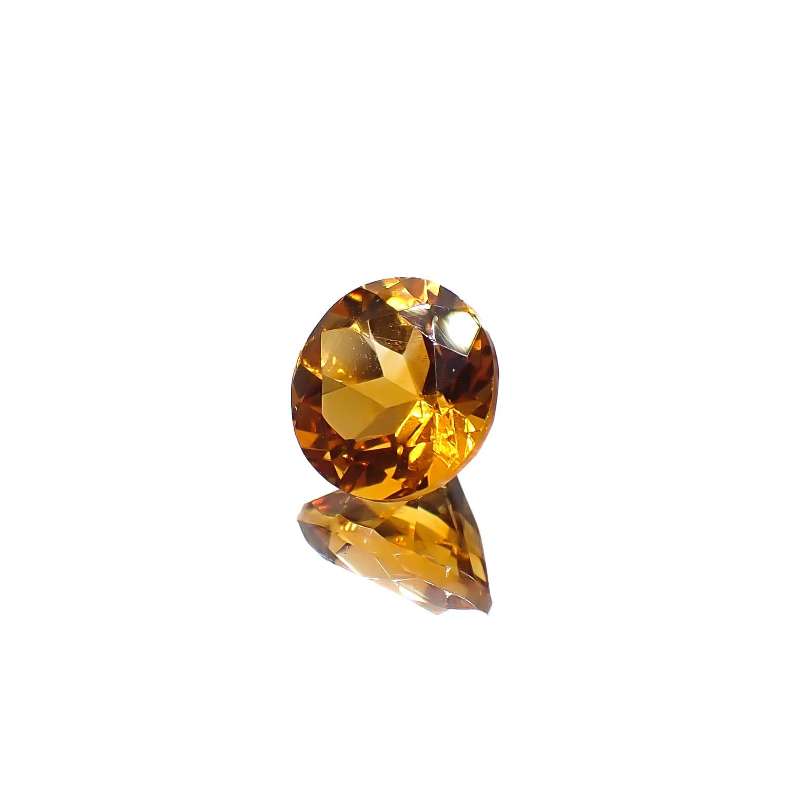 マデイラシトリン ブラジル・ミナスジェライス州産 1.29ct [250630574]7.1x7.1mm前後