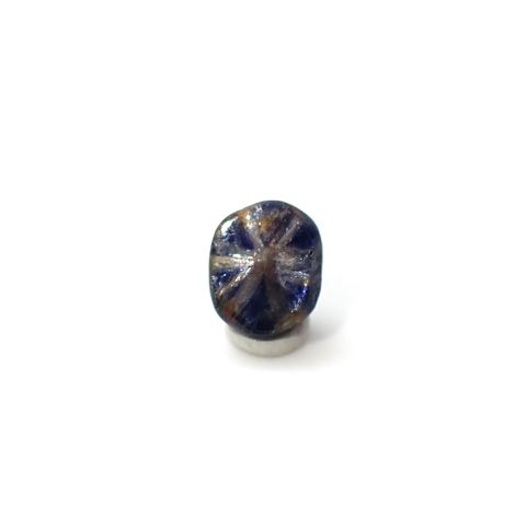 トラピッチェサファイア 原石スライス磨き ビルマ産 0.67ct [250830978]5.6x4.5mm前後