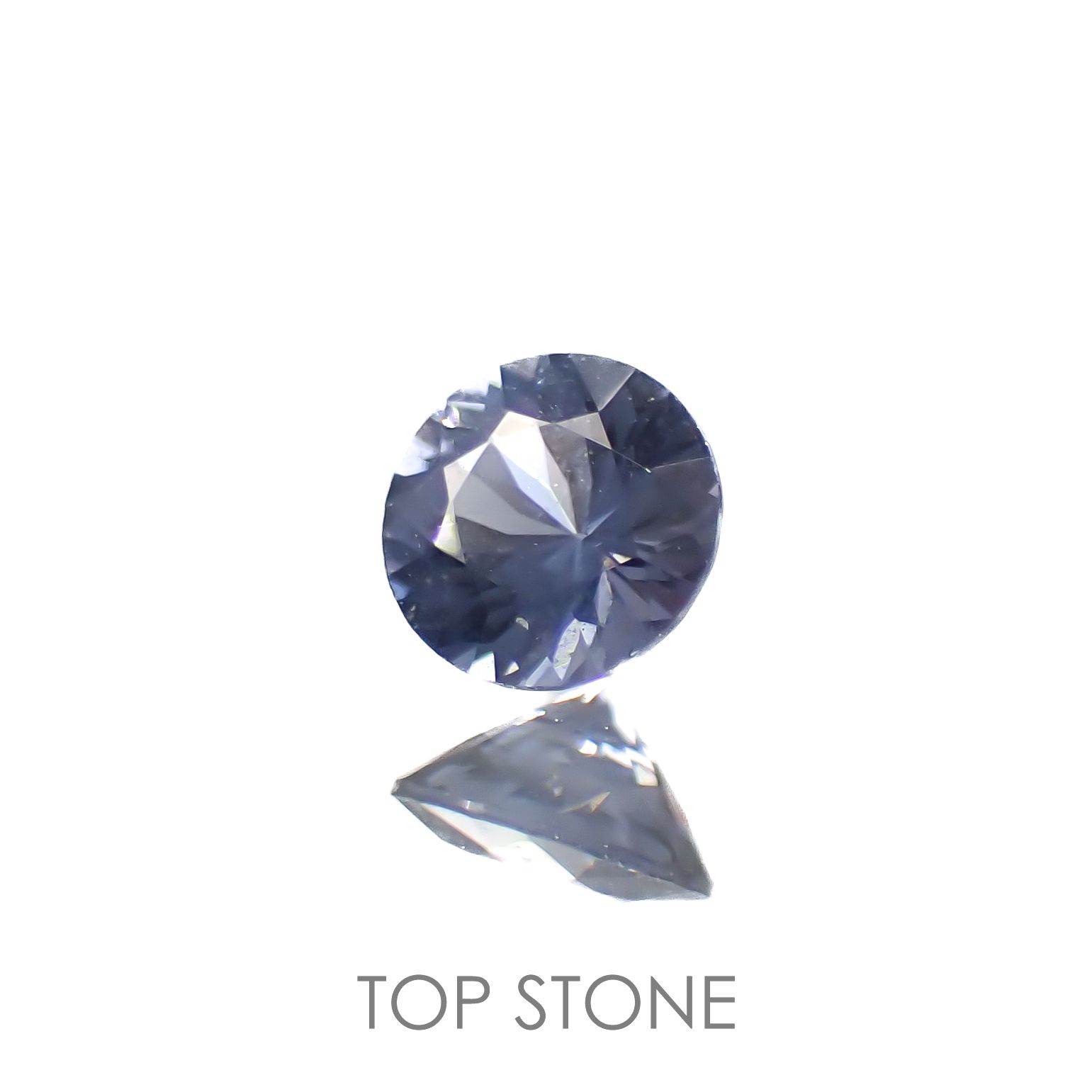 グレイッシュブルースピネル(宝石名スピネル)ビルマ/マダガスカル産 0.22ct 識別済[220817440]3.9x3.9mm前後