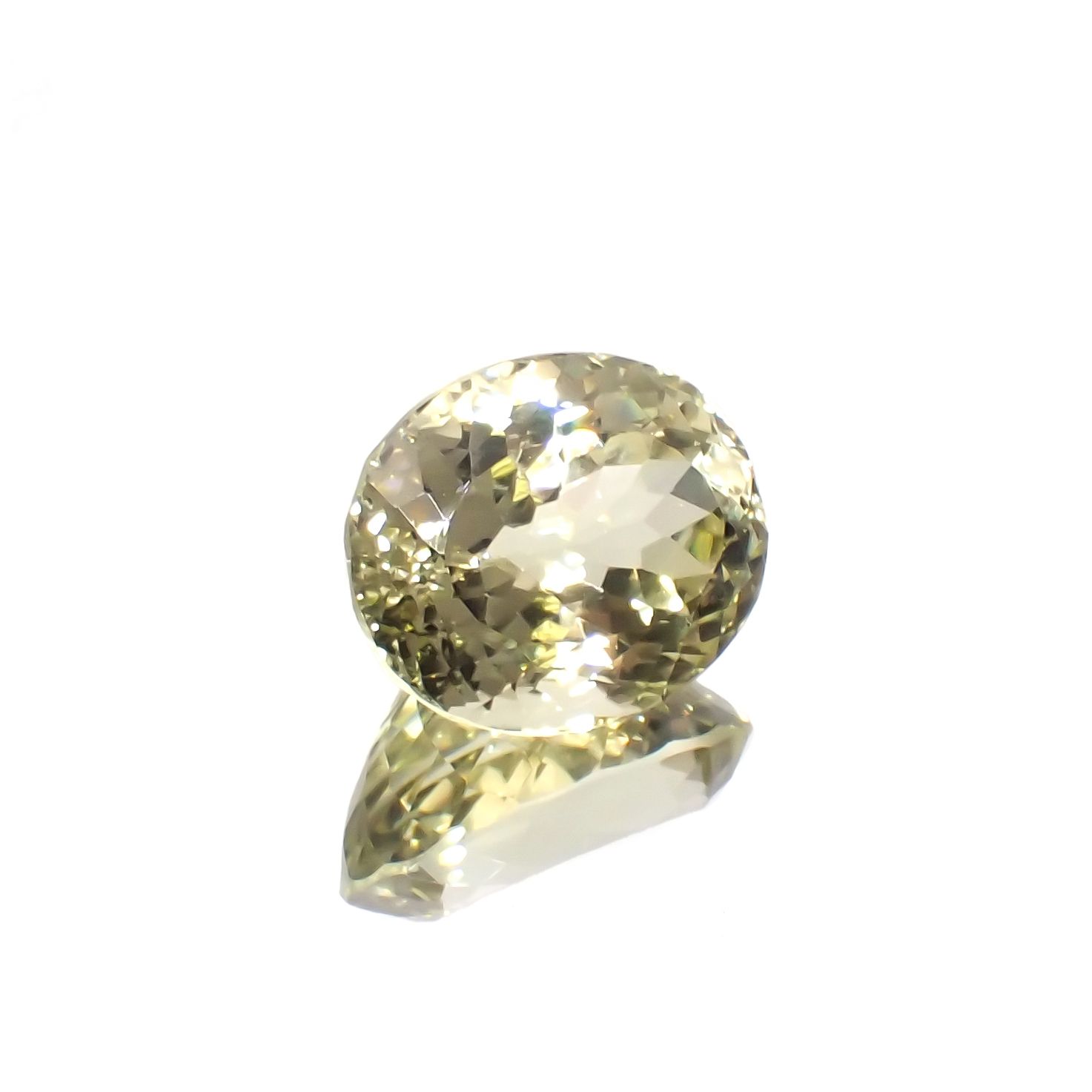 イエロースポジュミン ブラジル産 17.25ct[231224459]17.3x13.9mm前後
