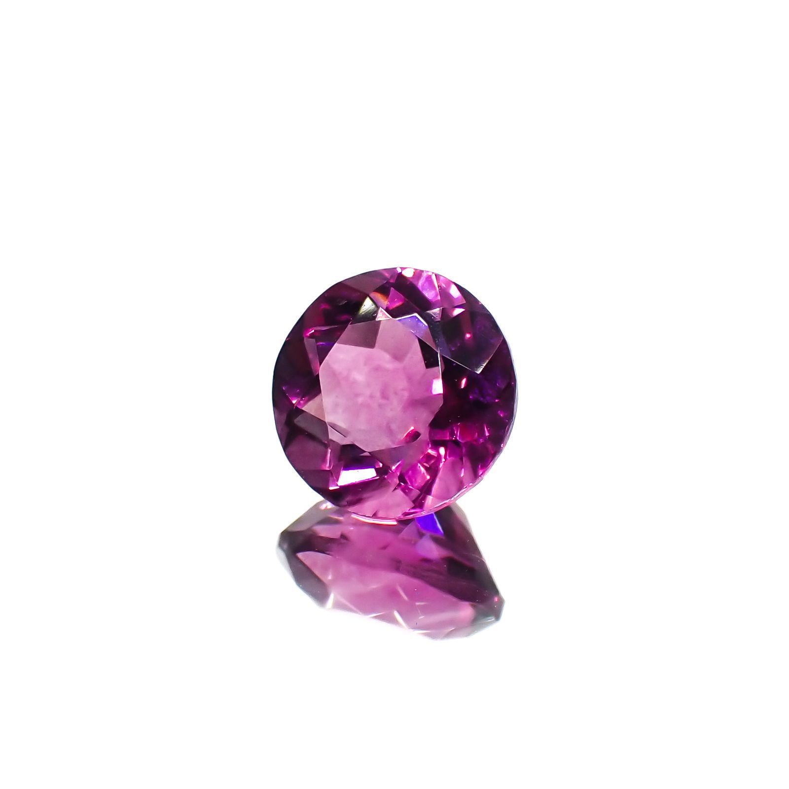 ピンクパープルフローライト 中国産 1.66ct[221018446]7.2x7.1mm前後