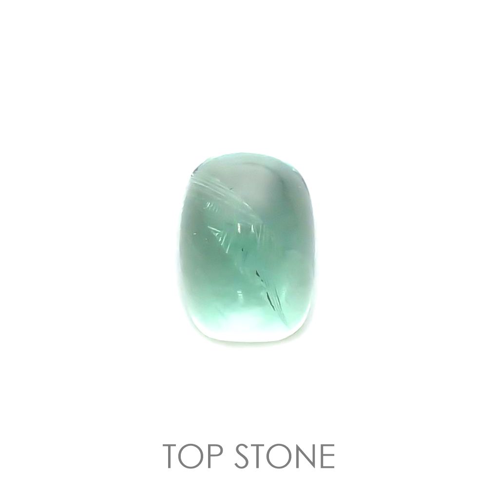 フローライト フルオレッセンス(宝石名フルオライト)イギリス・ロジャリー鉱山産 0.64ct 識別済[211113773]5.9x4.2mm前後