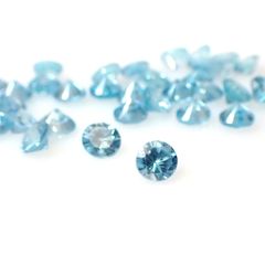 <ランダムセレクト1個販売>ブルージルコン カンボジア産 約0.22ct [250129803-PAC]3.5x3.5mm前後