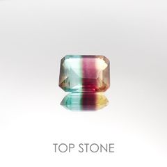 バイカラーフローライト ブラジル産 ルース 4.9ct[20095588]11.1×8.8mm前後
