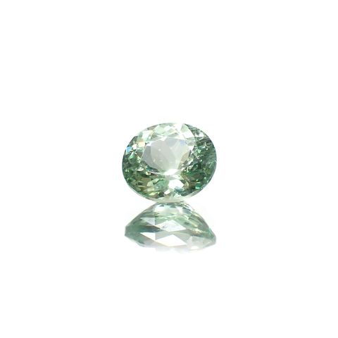 ミントガーネット(宝石名グリーン グロッシュラー・ガーネット)タンザニア産 0.47ct 識別済[221018627]4.9x4.3mm前後