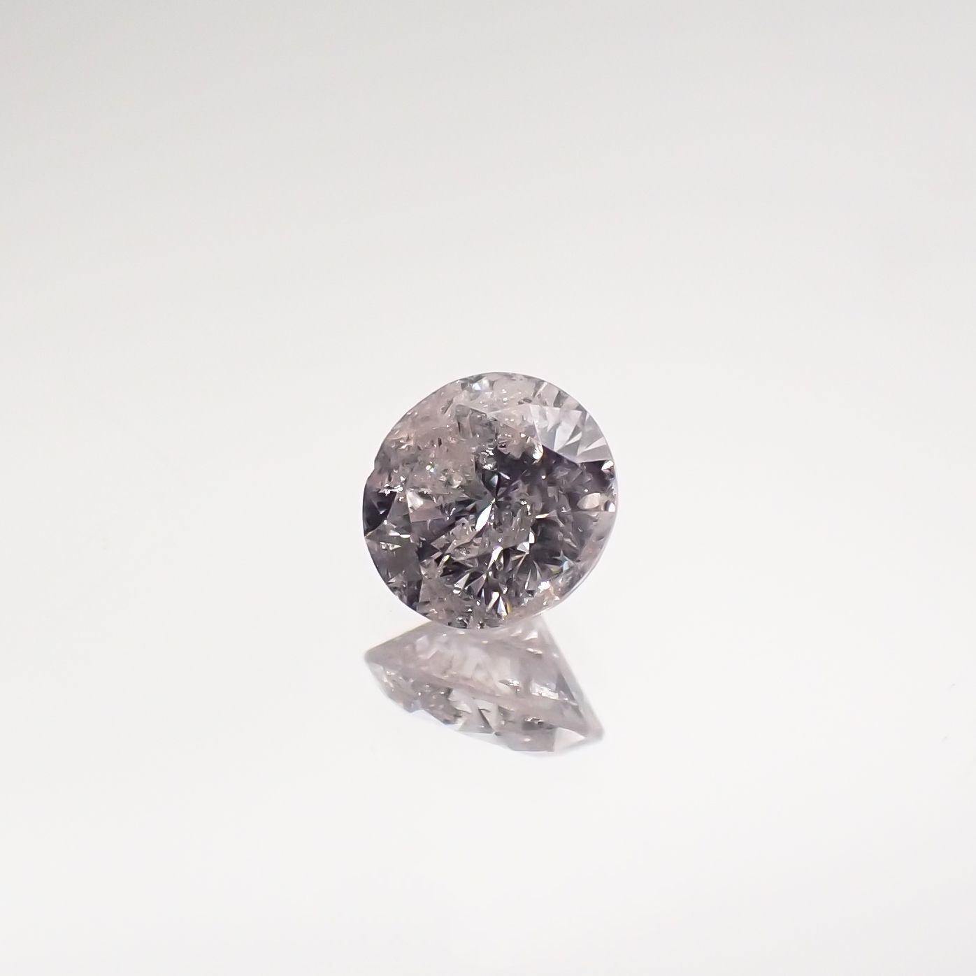 ピンクダイヤモンド(宝石名ダイヤモンド) I-2 / VERY LIGHT PURPLISH PINK 0.121ct ソ付(CGL)[210711787]3.1×3.1mm前後