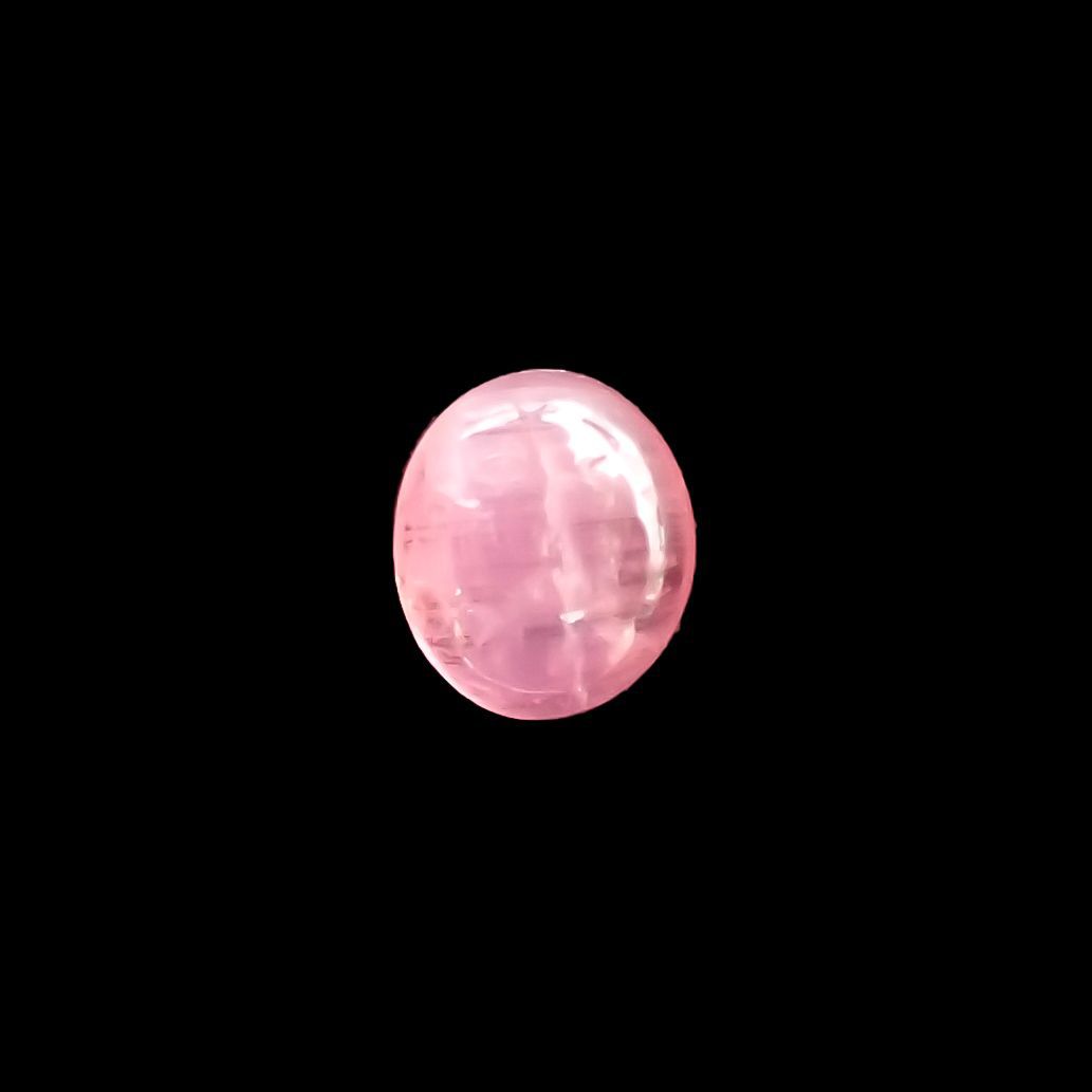 ペツォッタイトキャッツアイ(ラズベリル)(宝石名ペツォッタイト・キャッツアイ) マダガスカル産 0.497ct ソ付(彩珠)[210811974]5.1×4.3mm前後