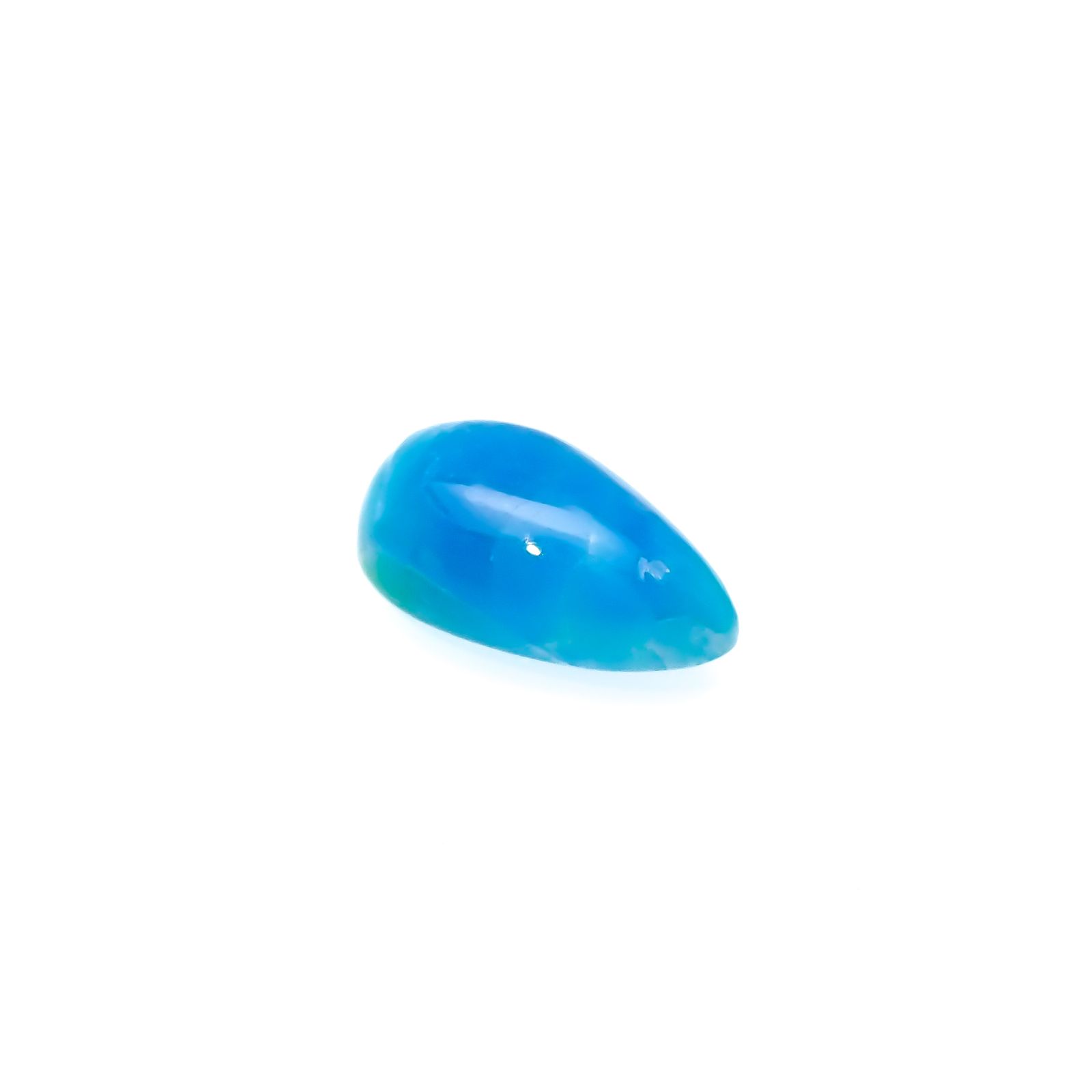 ヘミモルファイト(宝石名ヘミモルファイト)コンゴ産 6.374ct ソ付(彩珠)[231023781]14.3x8.4mm前後