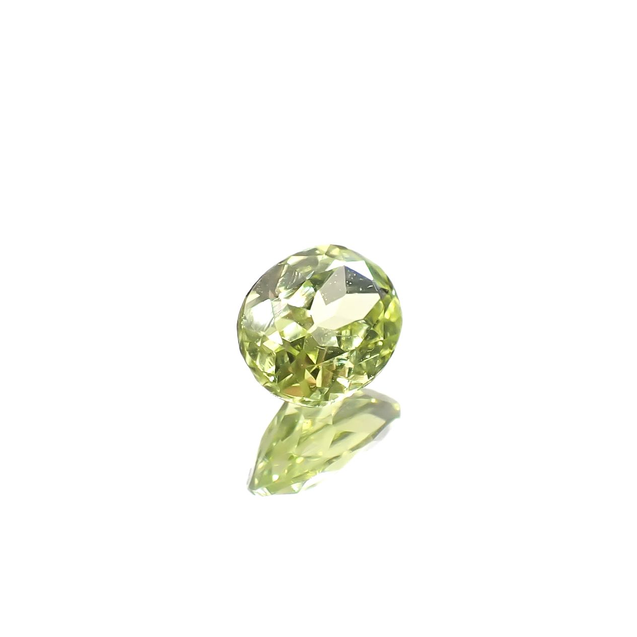 パロットクリソベリル(宝石名クリソベリル)インド産 0.33ct 識別済[240627987]4.9x3.7mm前後
