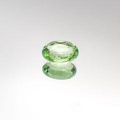 ミントガーネット(宝石名グリーン グロッシュラー・ガーネット)タンザニア・メレラニ鉱山産 1.08ct 識別済[230622487]7.1x5.8mm前後