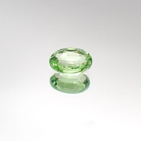 ミントガーネット(宝石名グリーン グロッシュラー・ガーネット)タンザニア・メレラニ鉱山産 1.08ct 識別済[230622487]7.1x5.8mm前後
