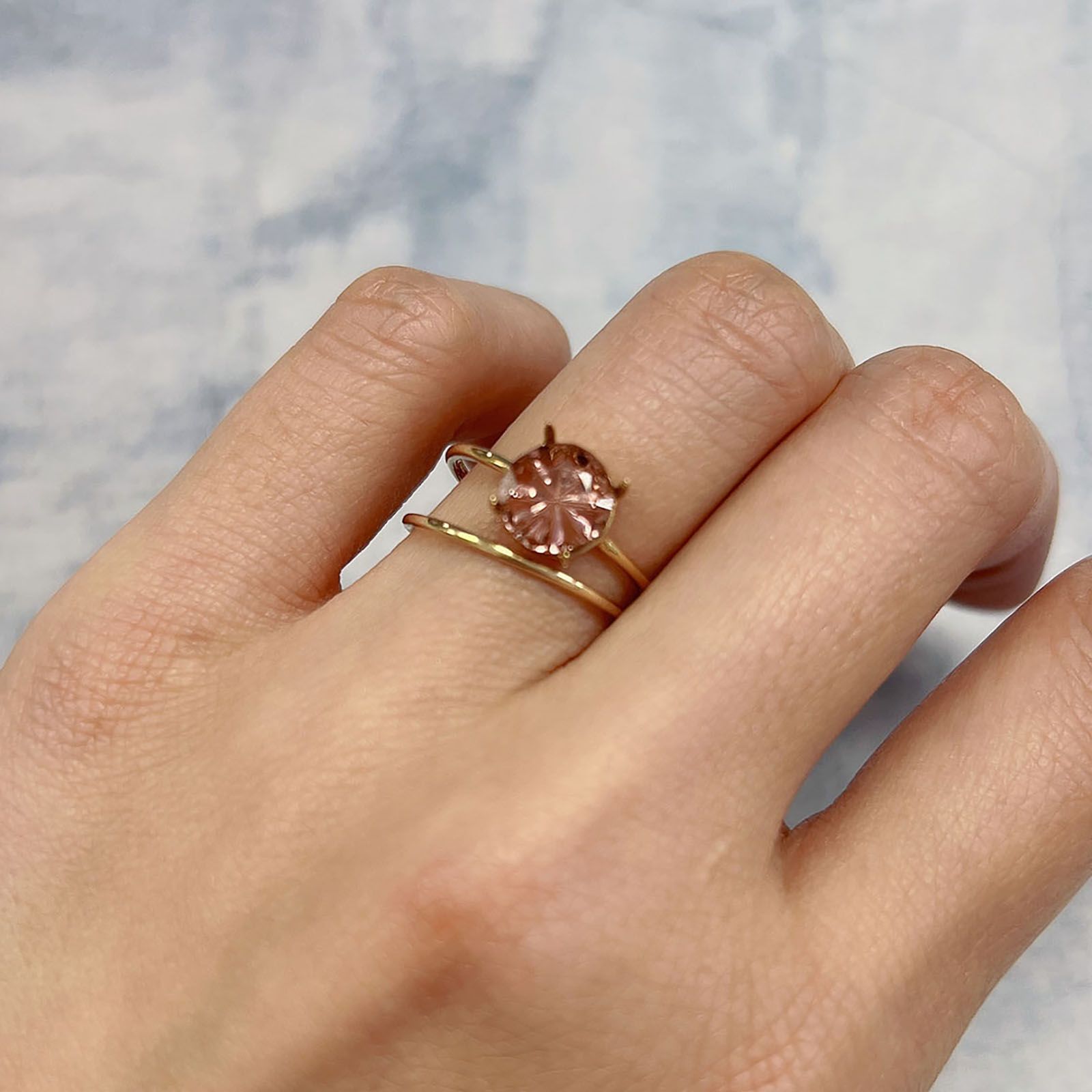 ◇甲州貴石切子Plus Three◇ピンクトルマリン(宝石名ピンク・トルマリン)カード付き ブラジル産 1.203ct ソ付(彩珠)[220113925]7.6x7.2mm前後
