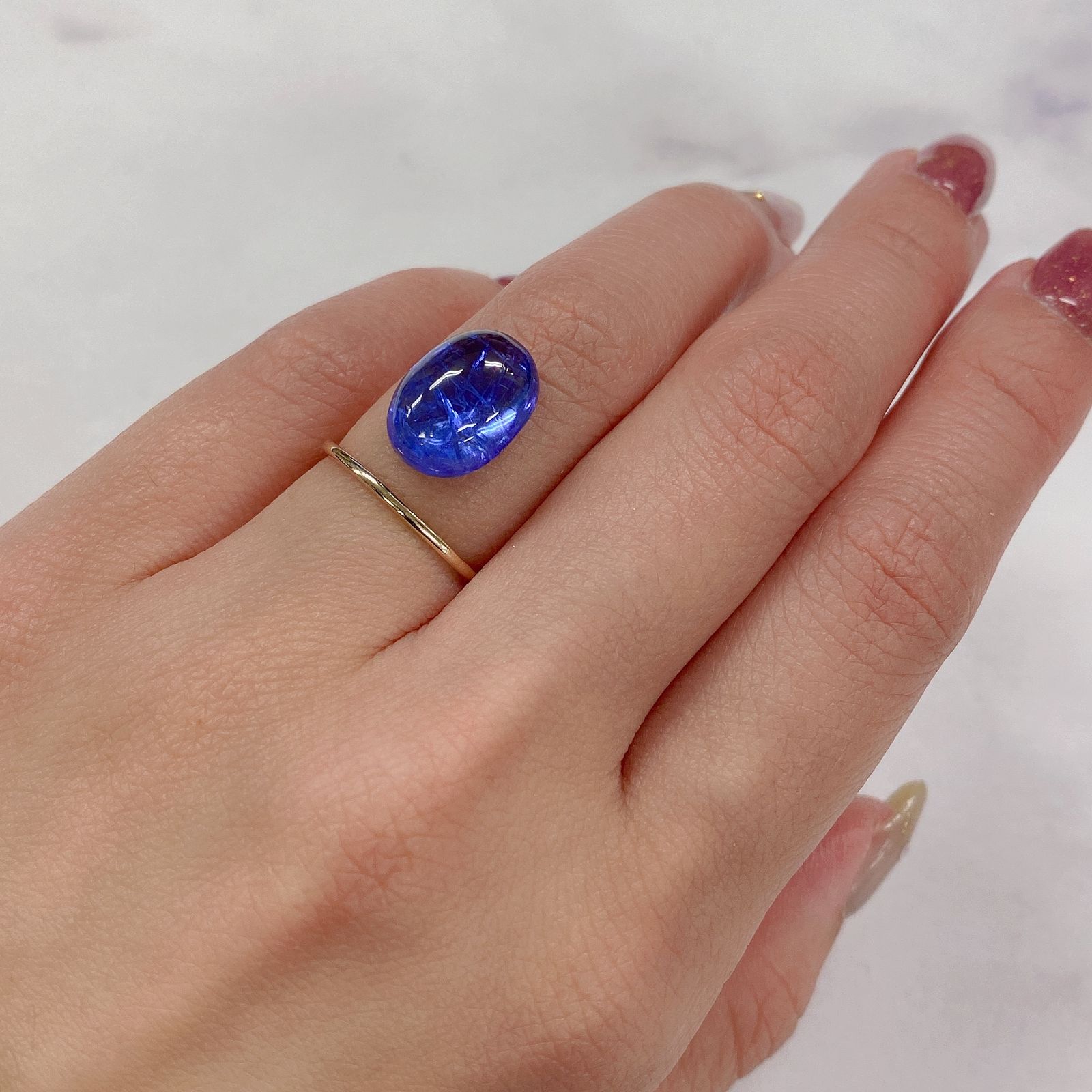 タンザナイト(宝石名タンザナイト) タンザニア産 7.63ct 識別済[21018553]12.9×9.8mm前後
