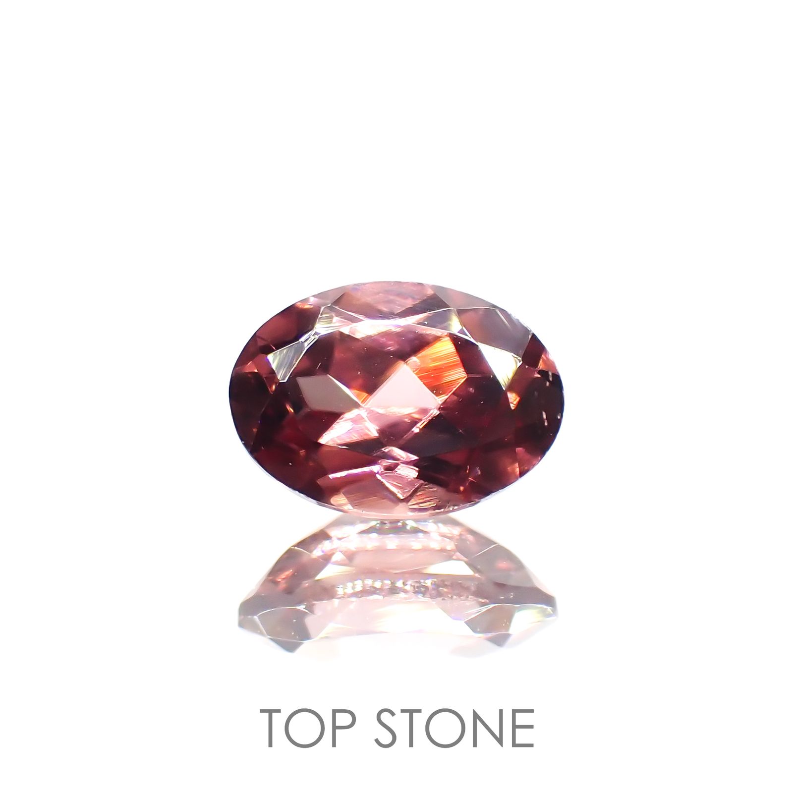 ピンクジルコン 宝石名ジルコン スリランカ カンボジア産 1 17ct 識別済 7 1 5 1mm前後 Top Stone トップストーン