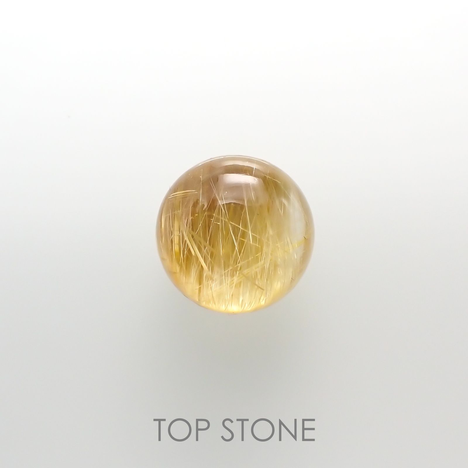 ルチルクォーツ(宝石名ルチルレイテッド・クォーツ) ブラジル産 2.21ct 識別済[210913303]7.4×7.4mm前後