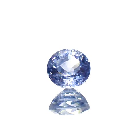 アイスブルーサファイア(宝石名サファイア)スリランカ/マダガスカル産 0.51ct 識別済[230722696]4.5x4.4mm前後