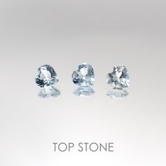 <ランダムセレクト3個セット> アクアマリン ハートカット ブラジル産 0.50ct前後(3pcs合計)[20095578-PAC]4×4mm前後