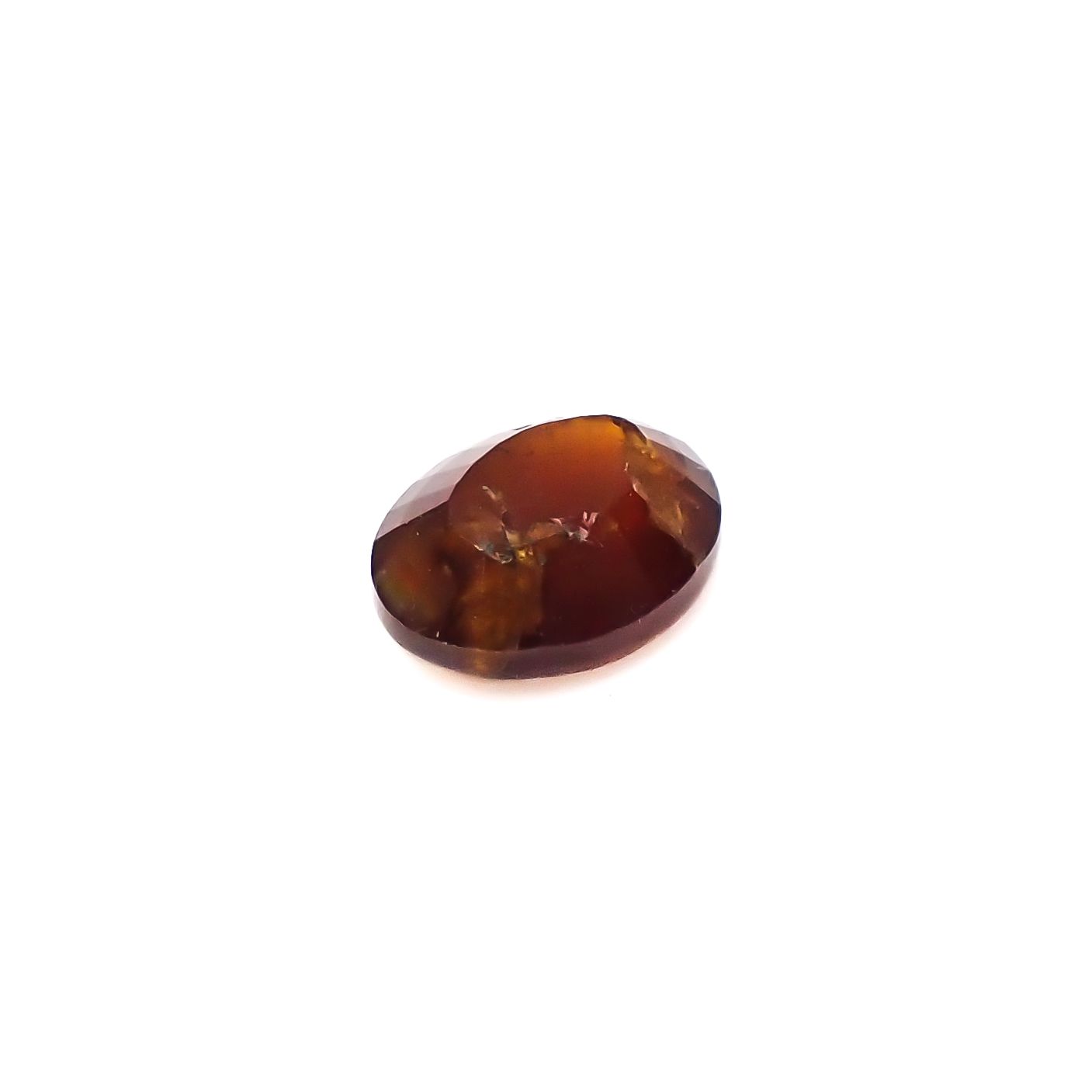 ◇チェッカーカット◇レインボーガーネット 日本・奈良県産 0.75ct[240125538]6.3x4.8mm前後