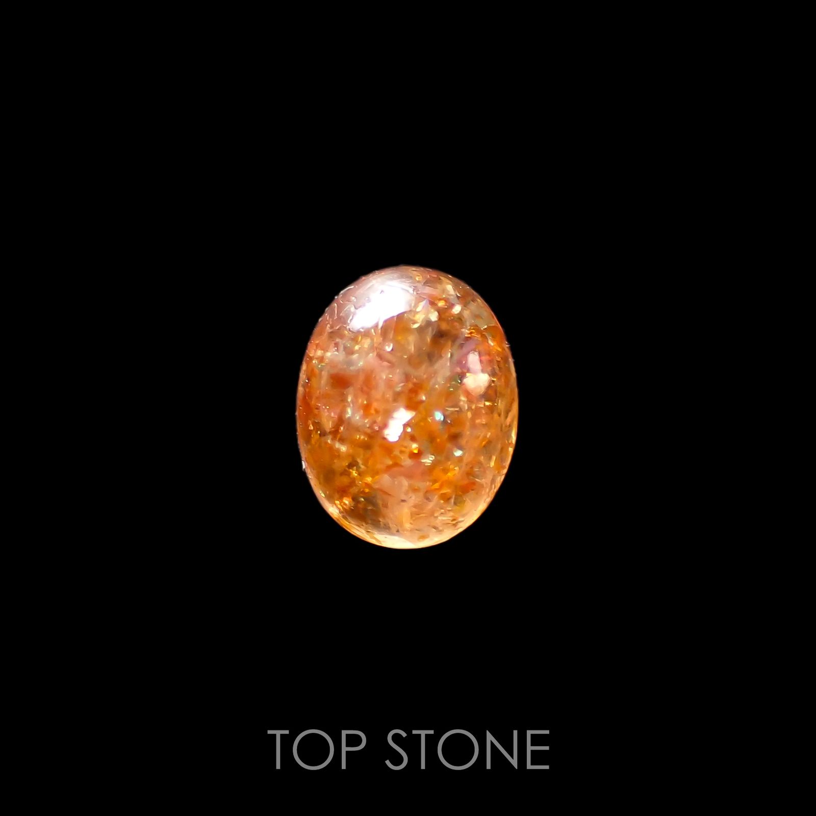 イリュージョンサンストーン(宝石名フェルドスパー) タンザニア産 2.69ct 識別済[211013343]9.1×7.3mm前後