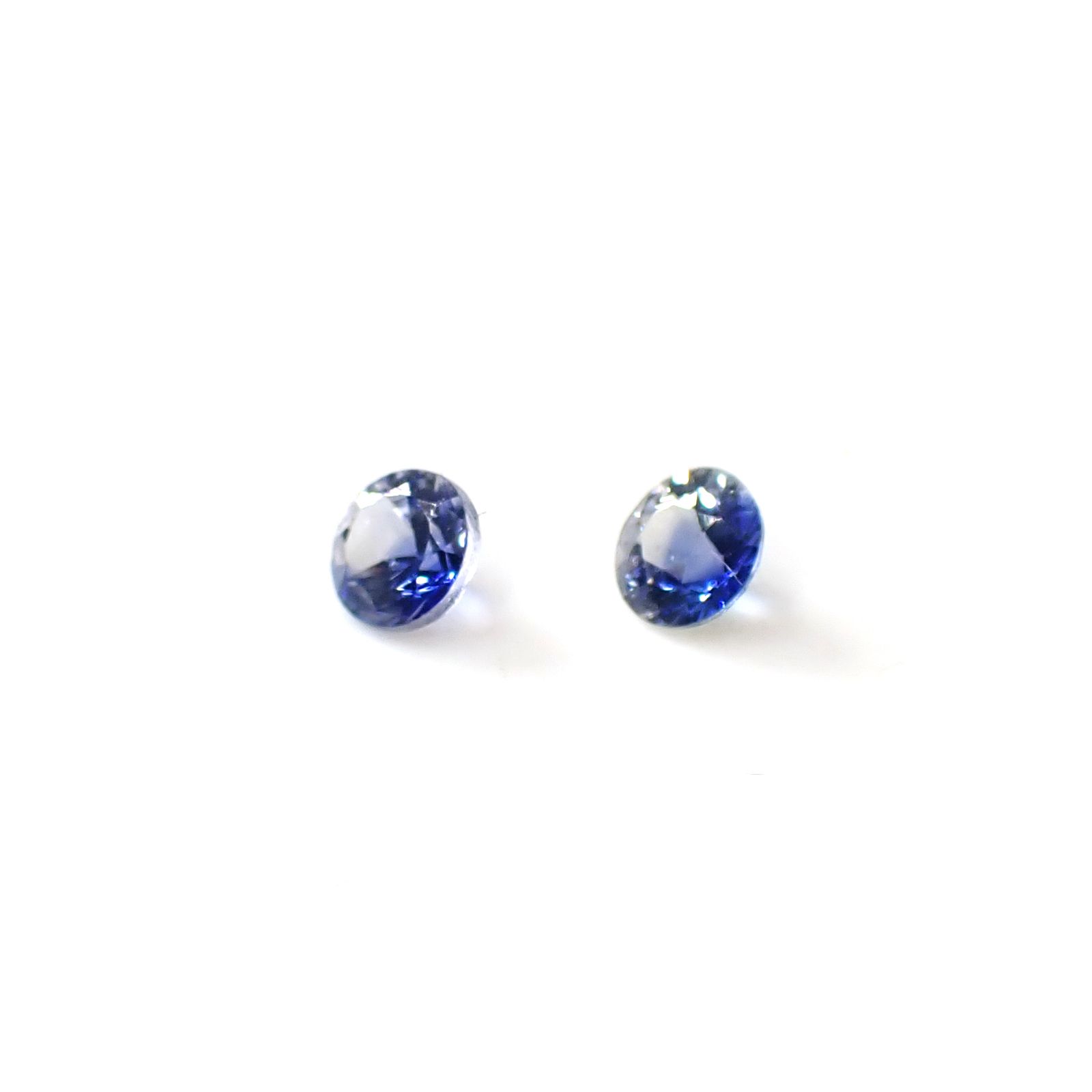 ◇ペアセット◇アイスブルーサファイア スリランカ/マダガスカル産 0.25ct(2pcs合計) [250830989]2.9x2.9mm前後
