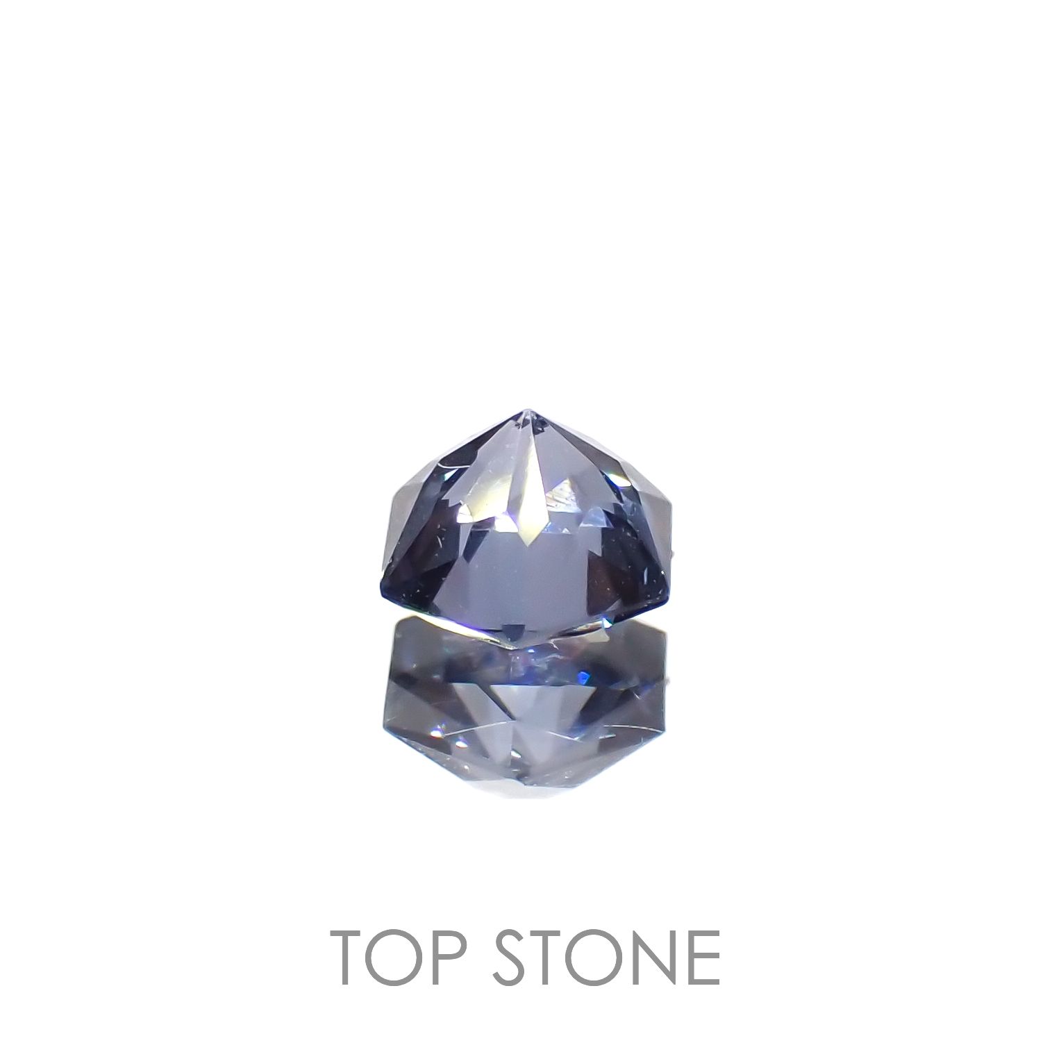 ◇ヘキサゴンカット◇バイオレットスピネル(宝石名スピネル)ビルマ/マダガスカル産 0.41ct 識別済[230220659]4.2x4.1mm前後