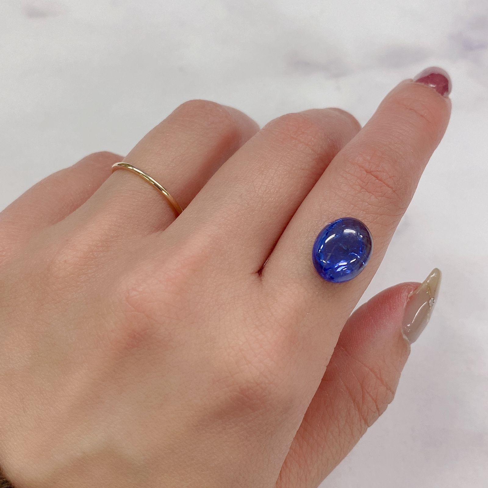 タンザナイト(宝石名タンザナイト)タンザニア産 6.03ct 識別済[231124275]12.3x10mm前後