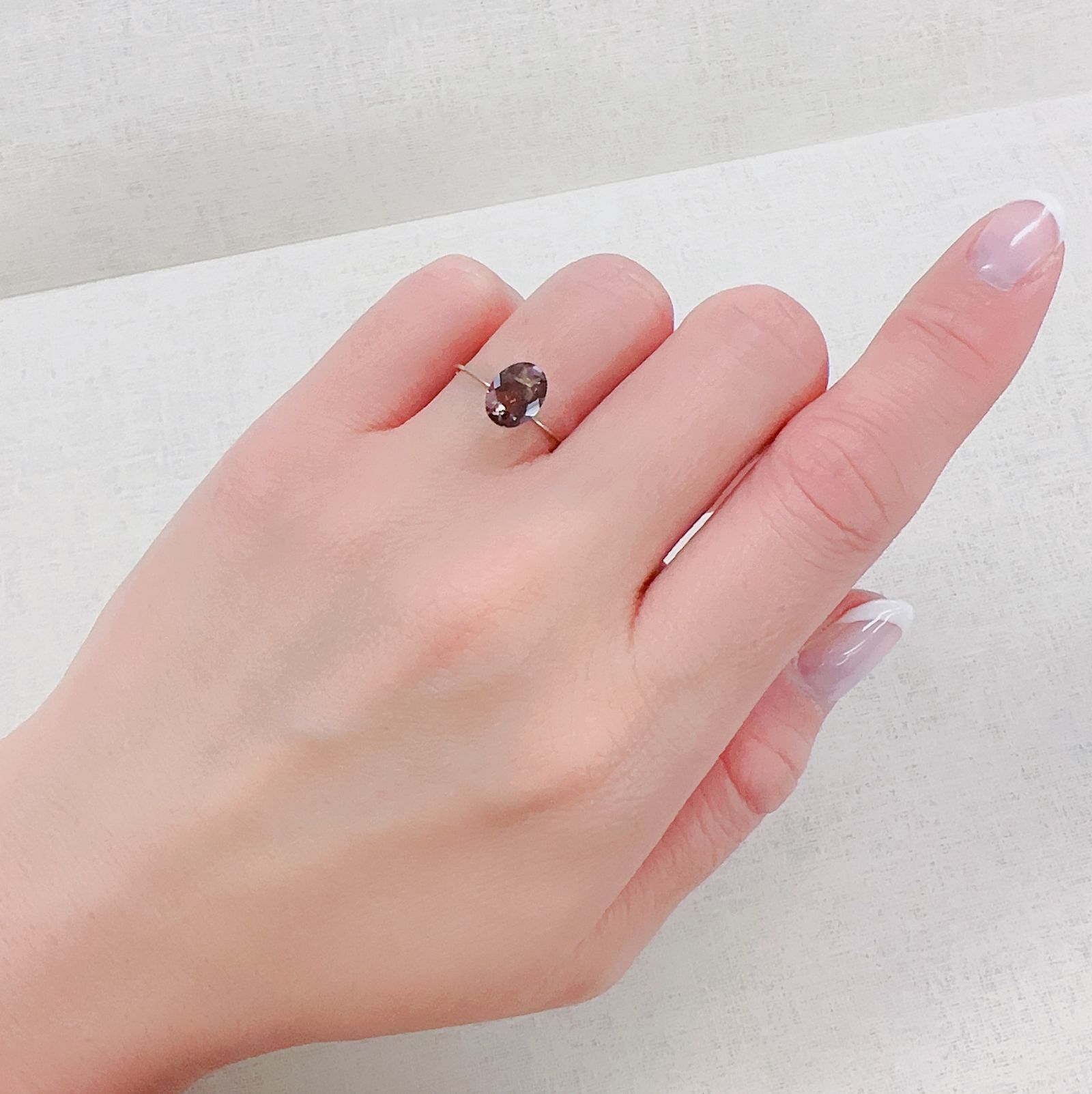 バイカラーアンデシン モンゴル産 1.14ct[230421494]8x6.1mm前後