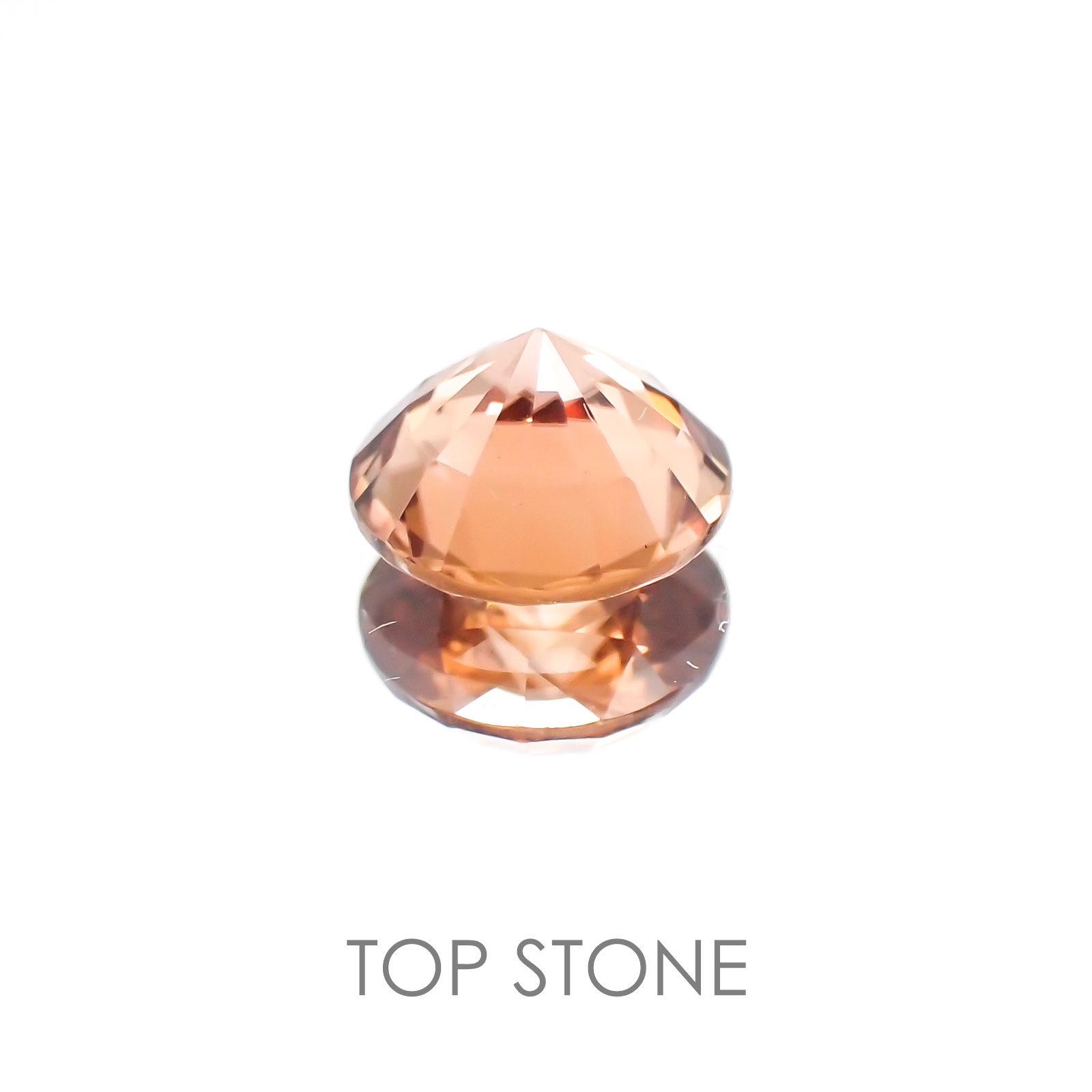 オレンジジルコン(宝石名ジルコン) スリランカ/カンボジア産 1.18ct 識別済[20128043]6.2×6.2mm前後