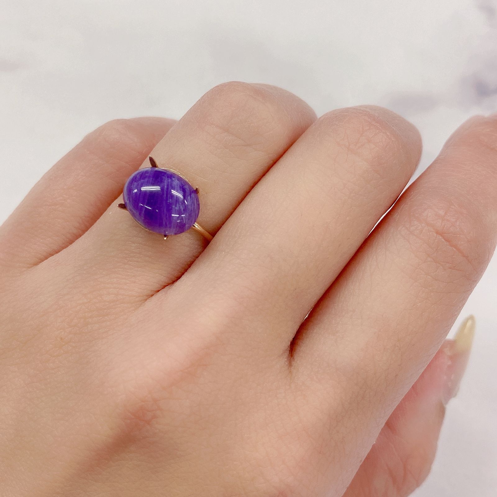 ハックマナイト(宝石名ハックマナイト) ビルマ産 3.504ct ソ付(彩珠)[210712118]11.8×8.9mm前後