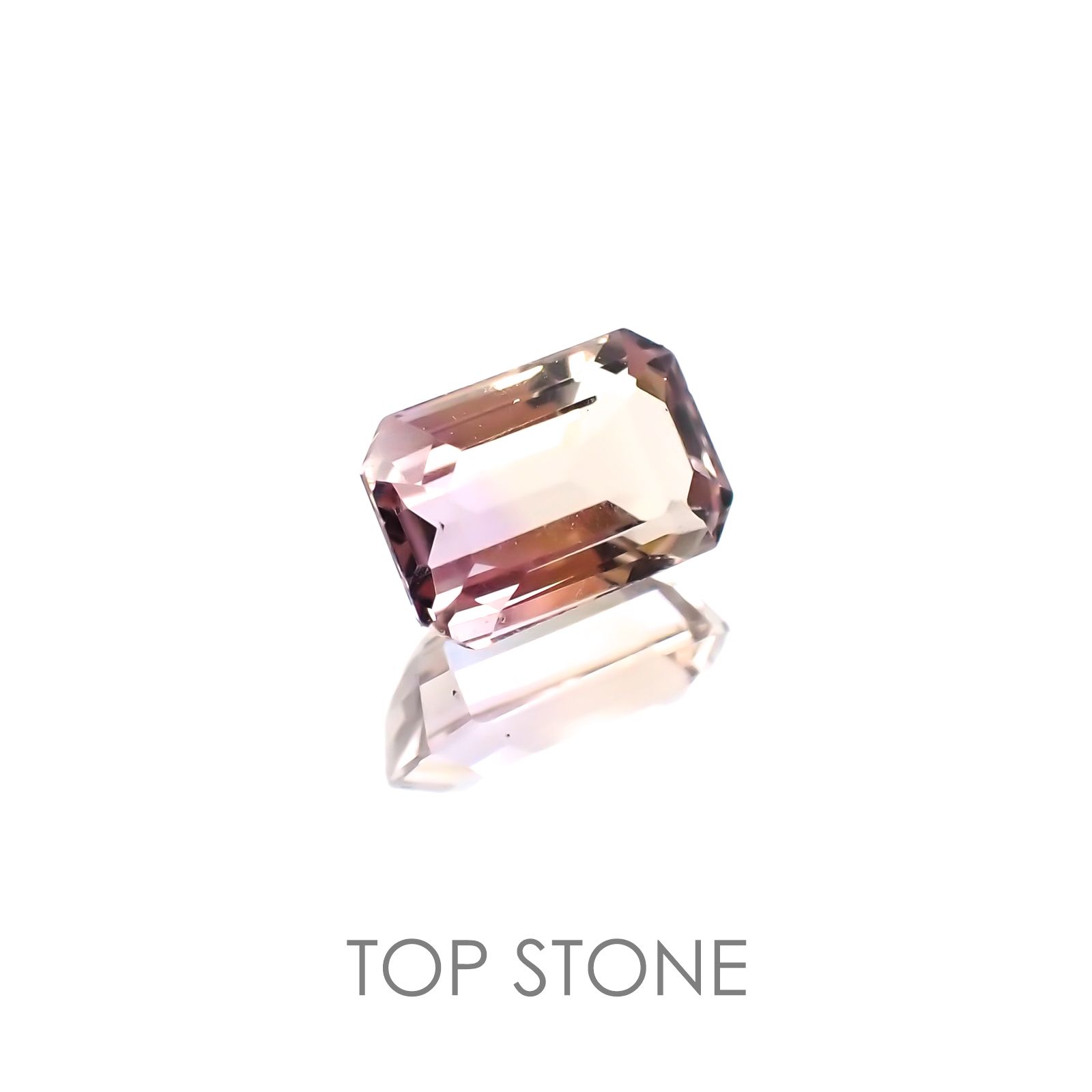 アメトリン(宝石名バイカラー・クォーツ/別名アメトリン) ボリビア産 1.16ct 識別済[20128373]7.6×5.1mm前後