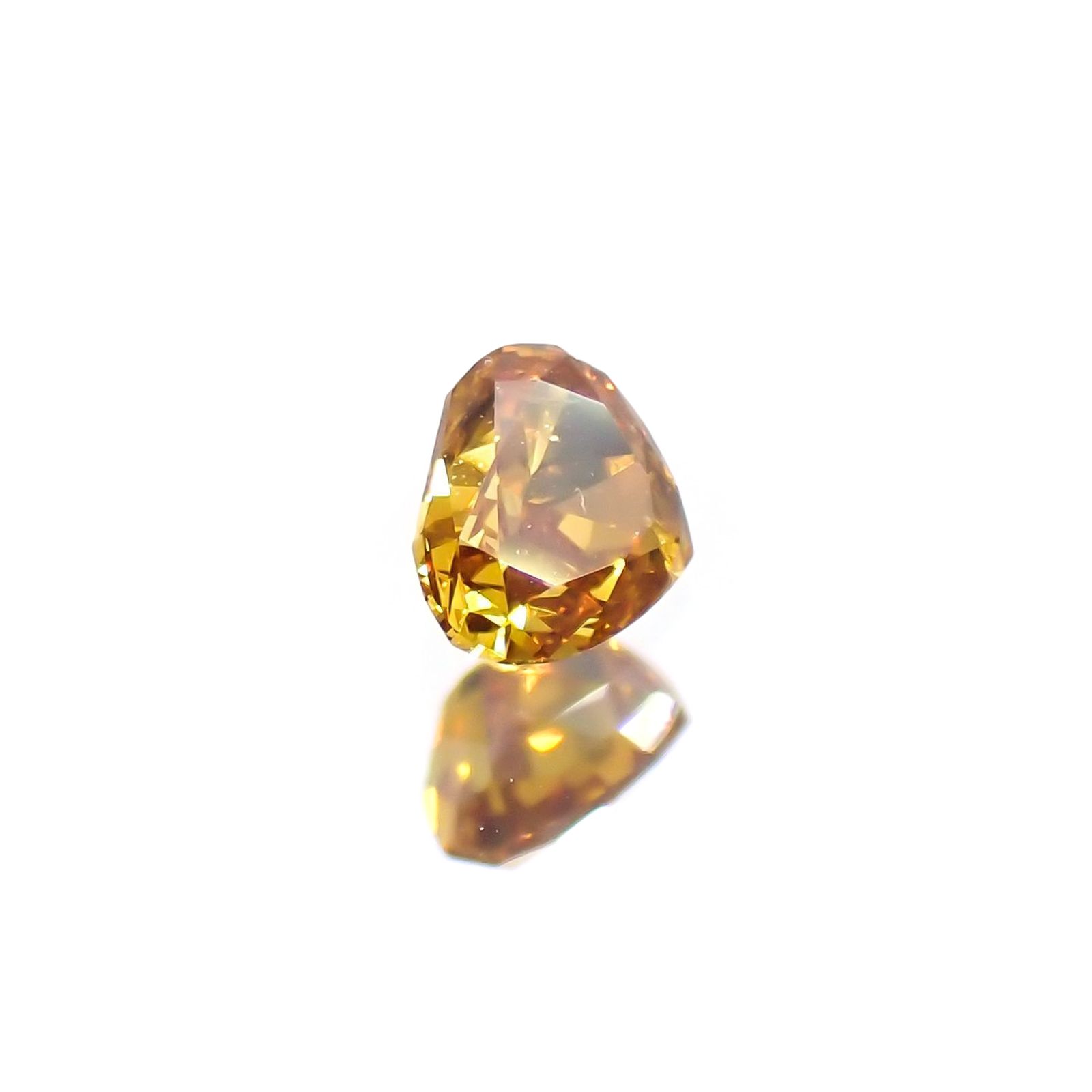 オレンジダイヤモンド SI-2 | FANCY DEEP YELLOW ORANGE(宝石名ダイアモンド) ソ付(CGL) 0.119ct / 2.74x3.33mm前後 [220115151]