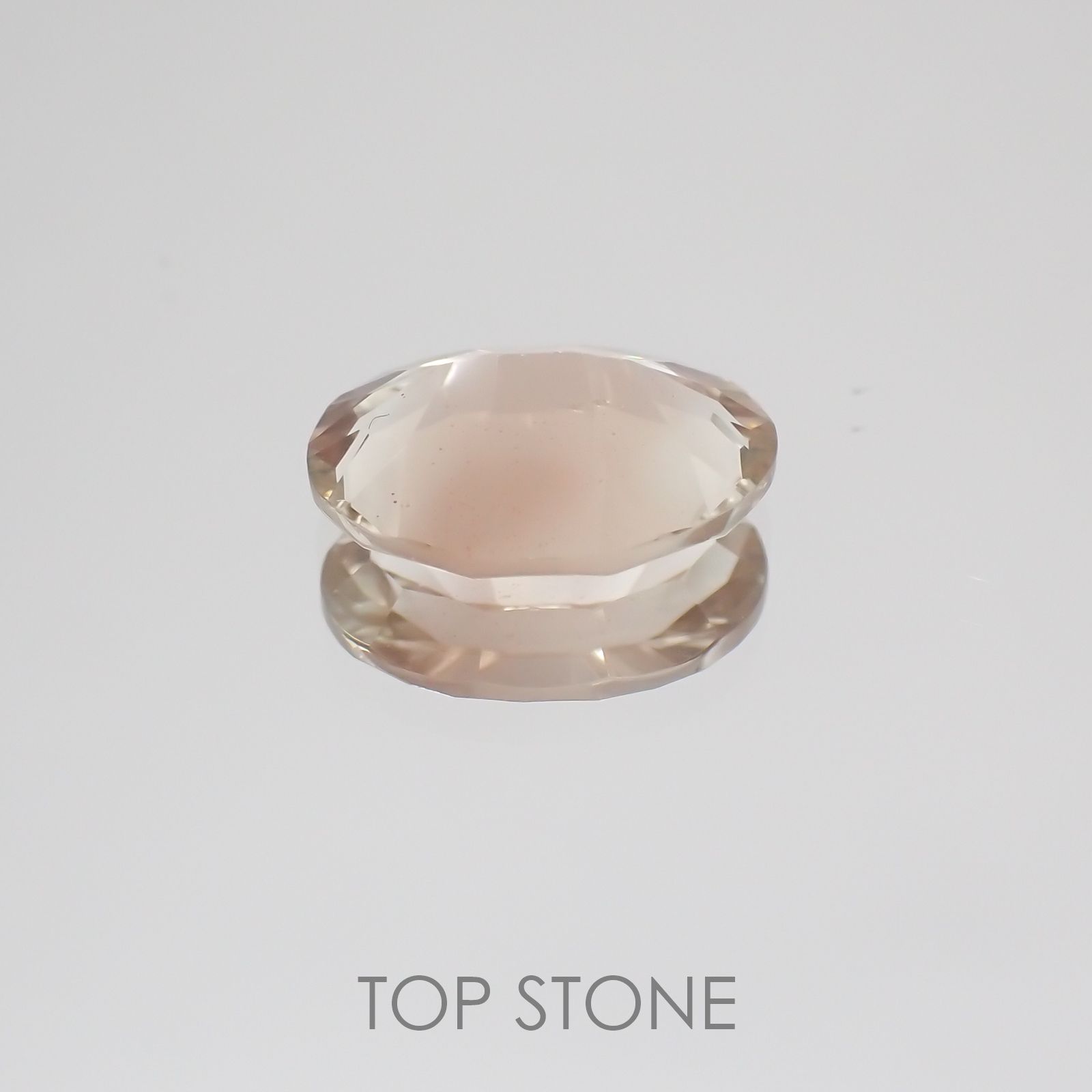 ◇コンケーブカット◇オレゴンサンストーン(宝石名ラブラドライト) アメリカ・オレゴン州産 1.23ct 識別済[210410421]9×6.6mm前後