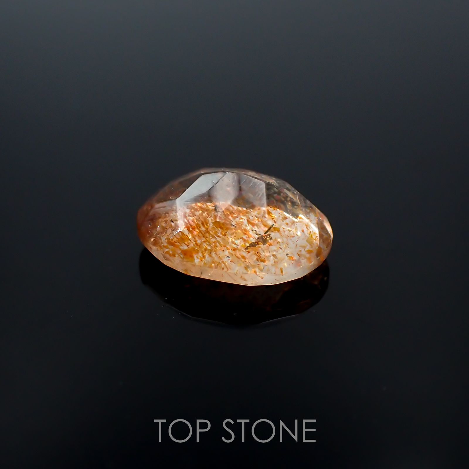 イリュージョンサンストーン インド産 1.73ct[221219255]9.1x7.3mm前後