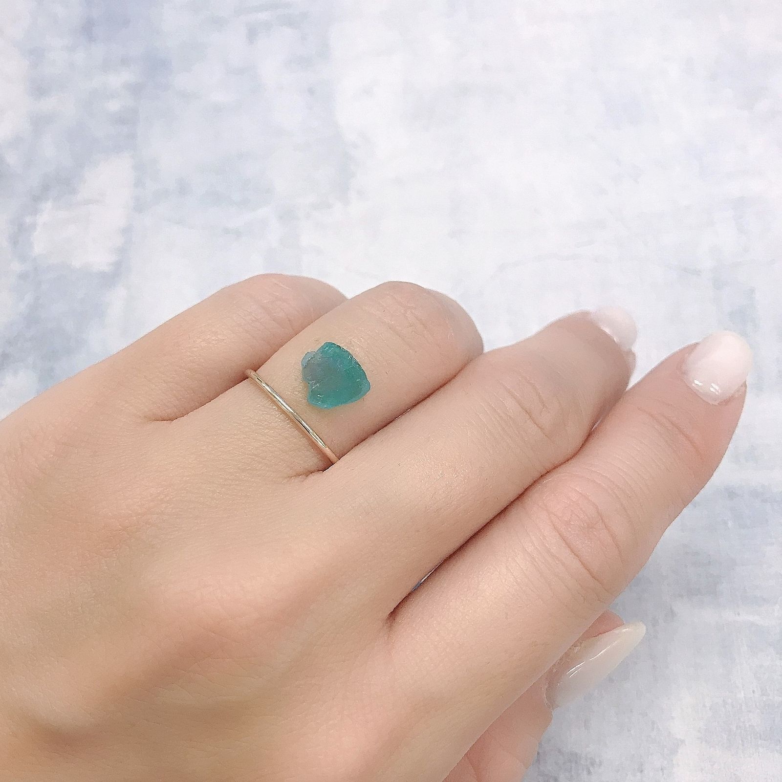 パライバトルマリン 原石スライス ブラジル・パライバ州バターリャ鉱山産 1.14ct[220616500]7.5x8.6mm前後