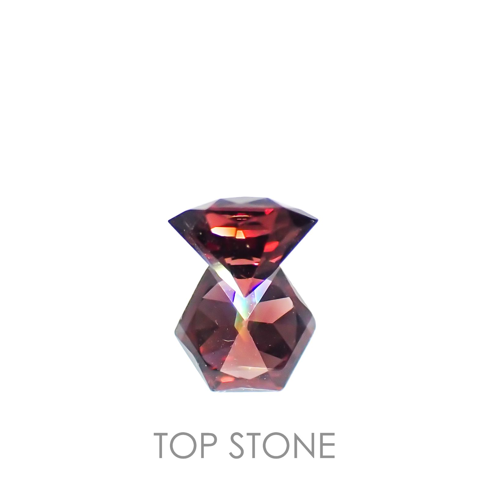 ◇ヘキサゴンカット◇レッドジルコン(宝石名ジルコン)スリランカ/カンボジア産 0.74ct 識別済[221219495]4.9x4.8mm前後