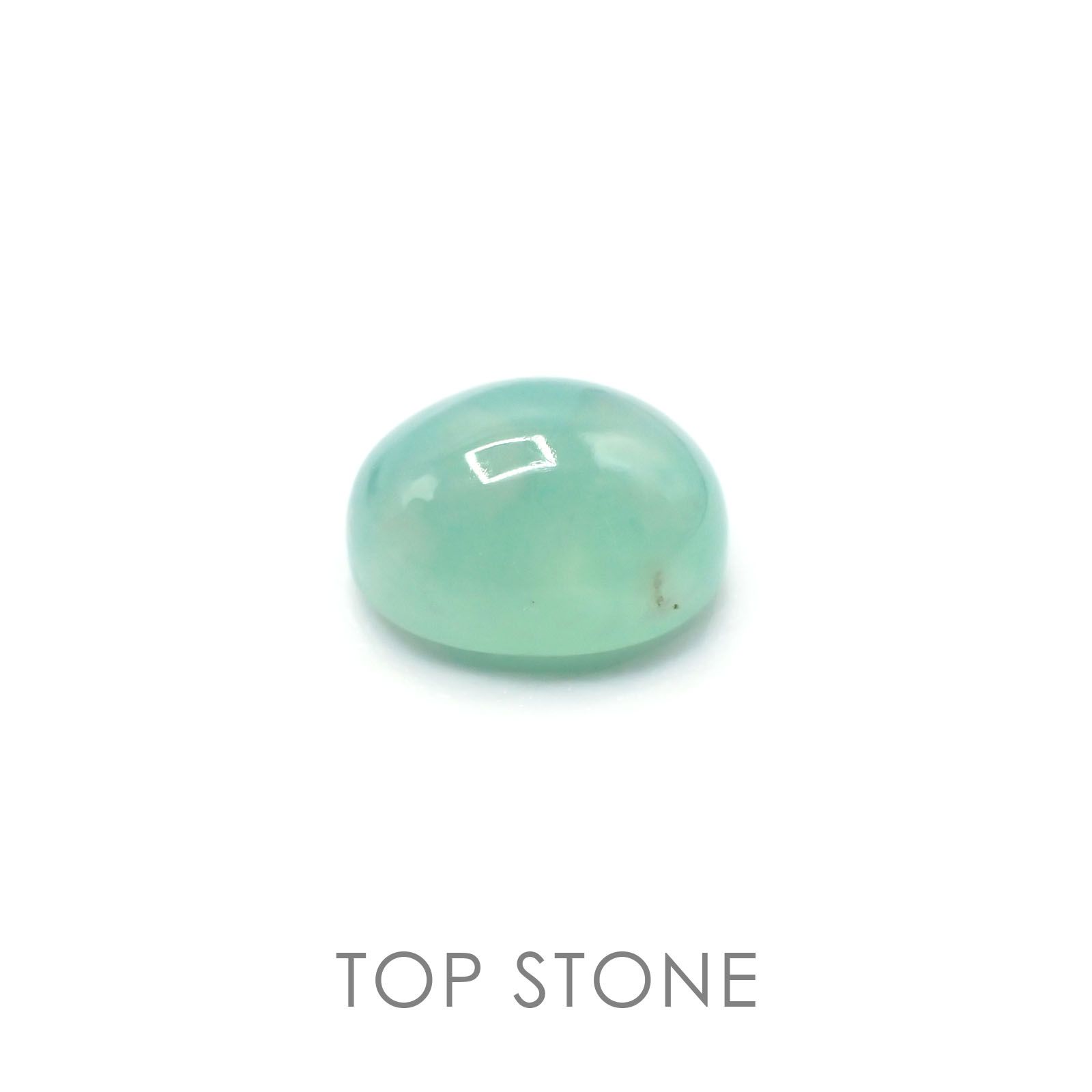 アクアプレーズ(宝石名ブルー グリーン・カルセドニー) 南アフリカ産 2.98ct 識別済[20106168]9.9×7.9mm前後