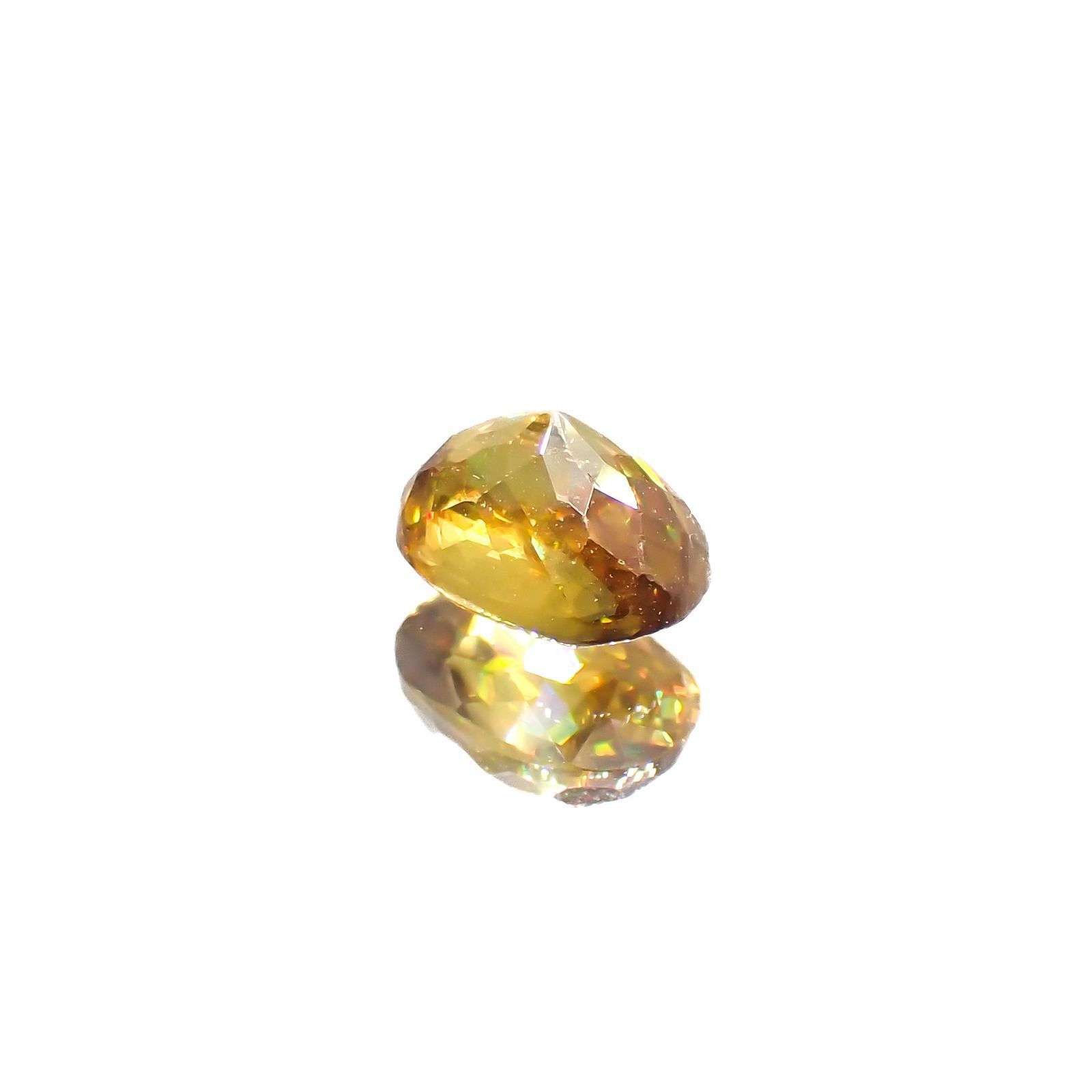 ゴールデンスフェーン(宝石名スフェーン)ナミビア産 1.19ct 識別済[220616572]7x5.2mm前後