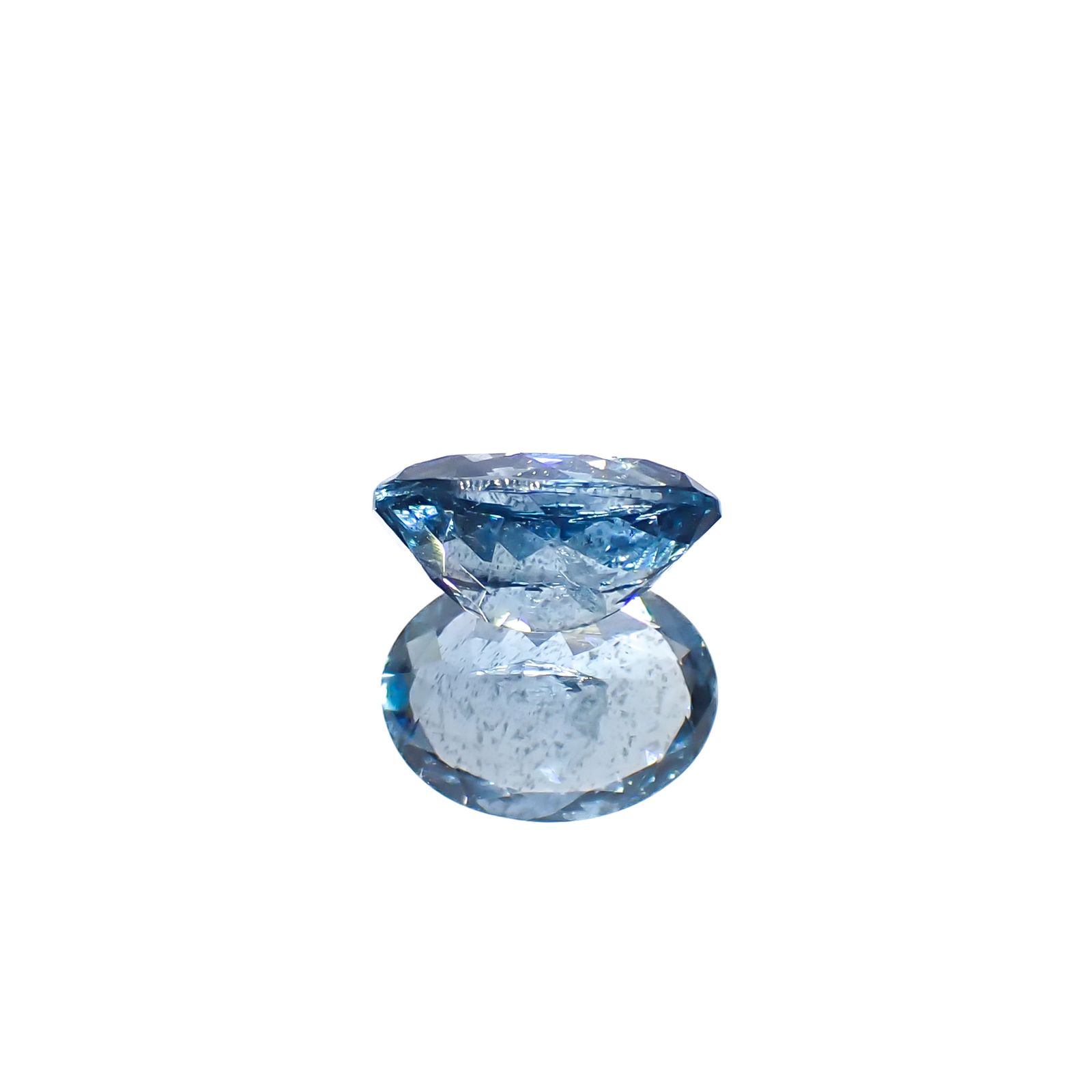 アクアマリン サンタマリアカラー マダガスカル産 1.28ct[240326977]8.4x6.5mm前後