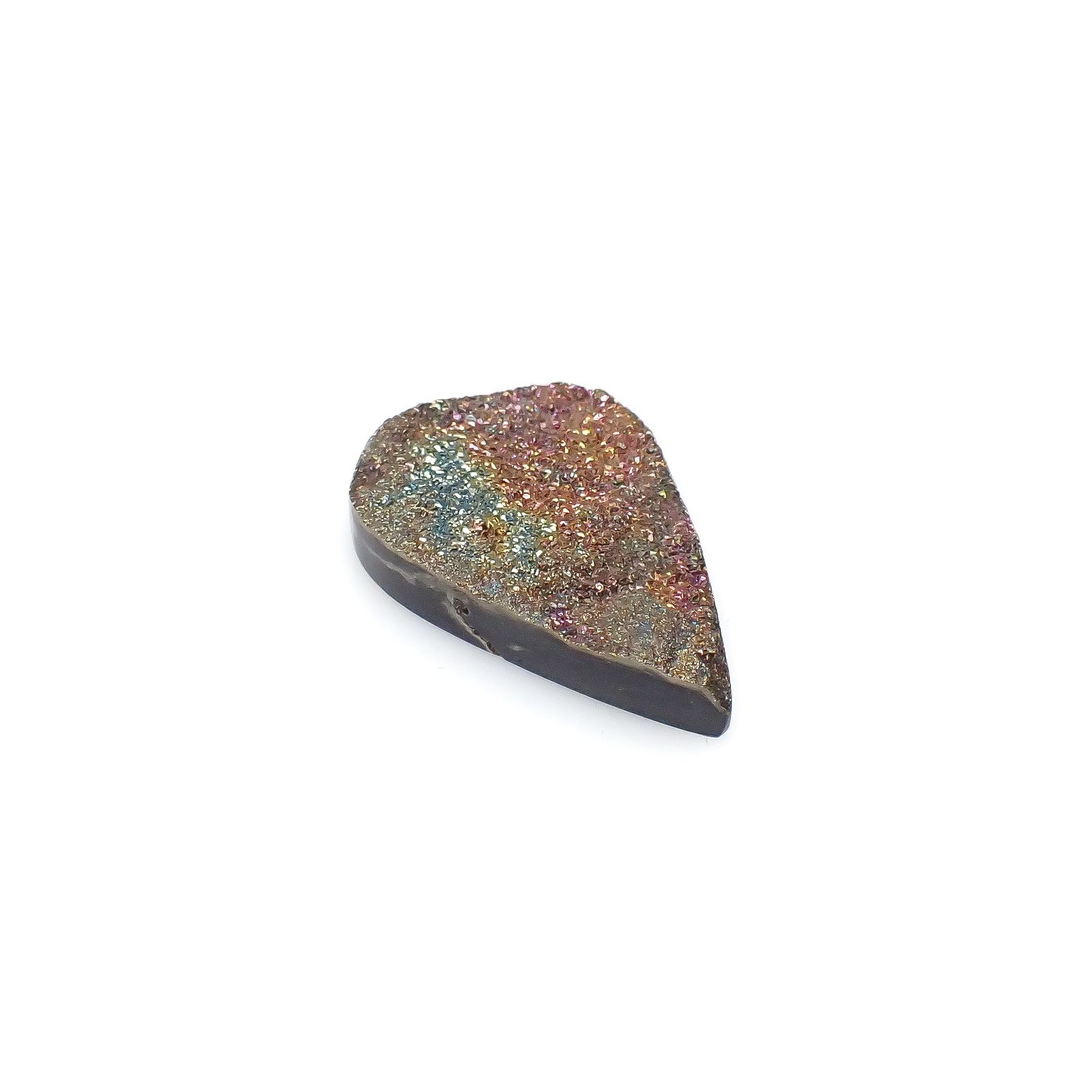 ◇フリーフォーム◇レインボーパイライト 原石 ロシア産 27.94ct[240527475]30.5x20.8mm前後