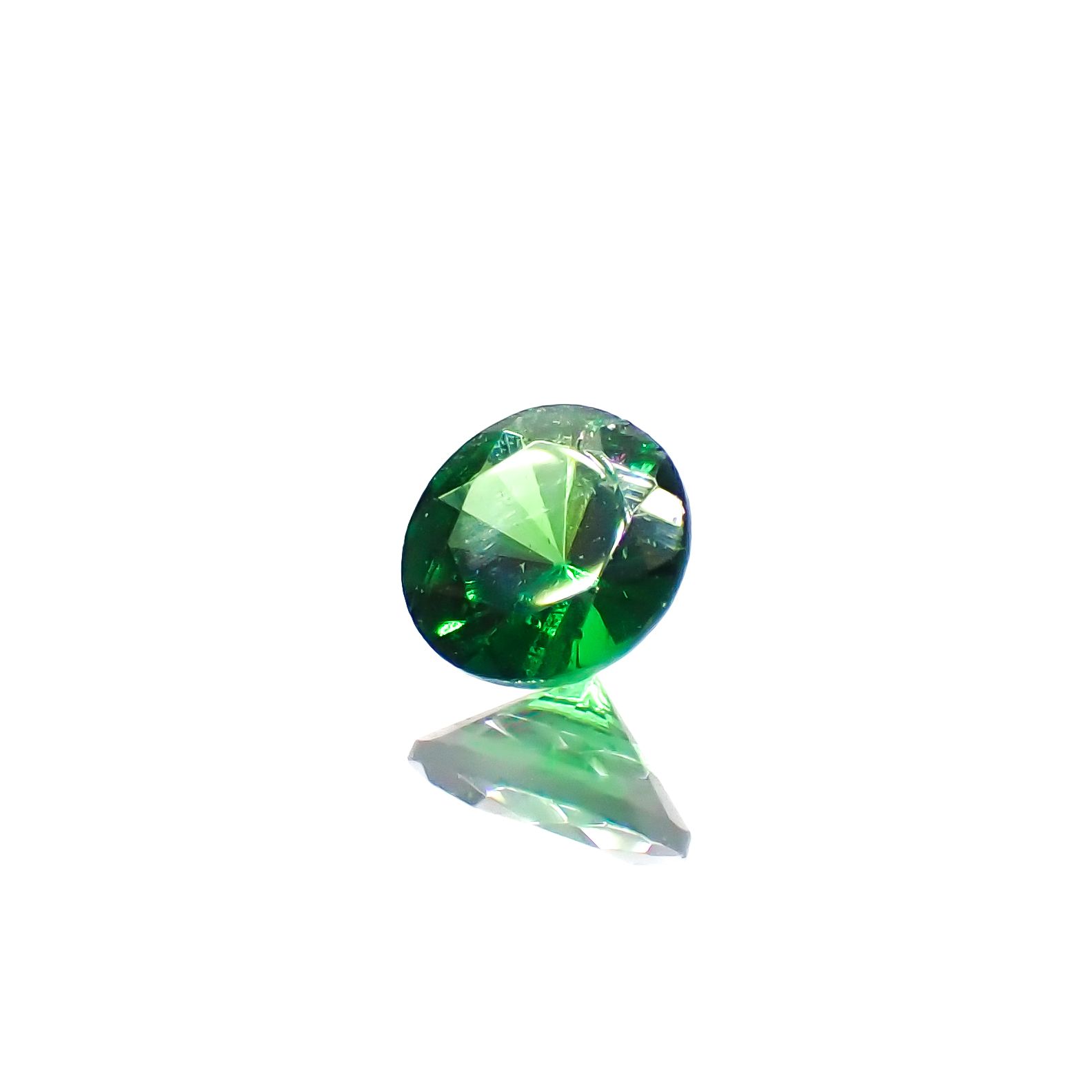 ツァボライト(宝石名グリーン グロッシュラー・ガーネット)タンザニア産 0.12ct 識別済[240226094]3.1x3.1mm前後