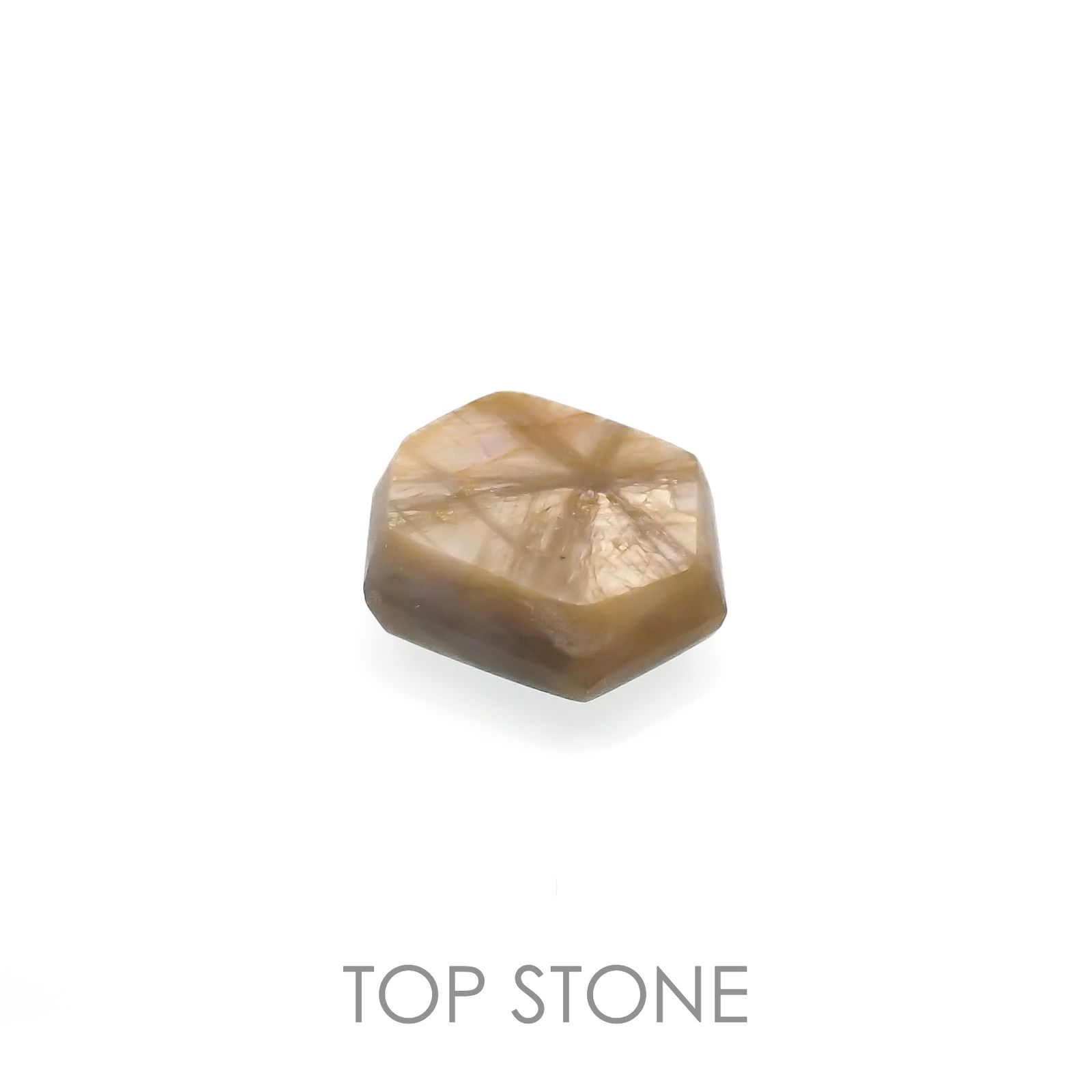 トラピッチェサファイア 原石スライス磨き(宝石名トラピッチェ・サファイア)ミャンマー産 3.55ct 識別済[221119103]9.2x7.7mm前後