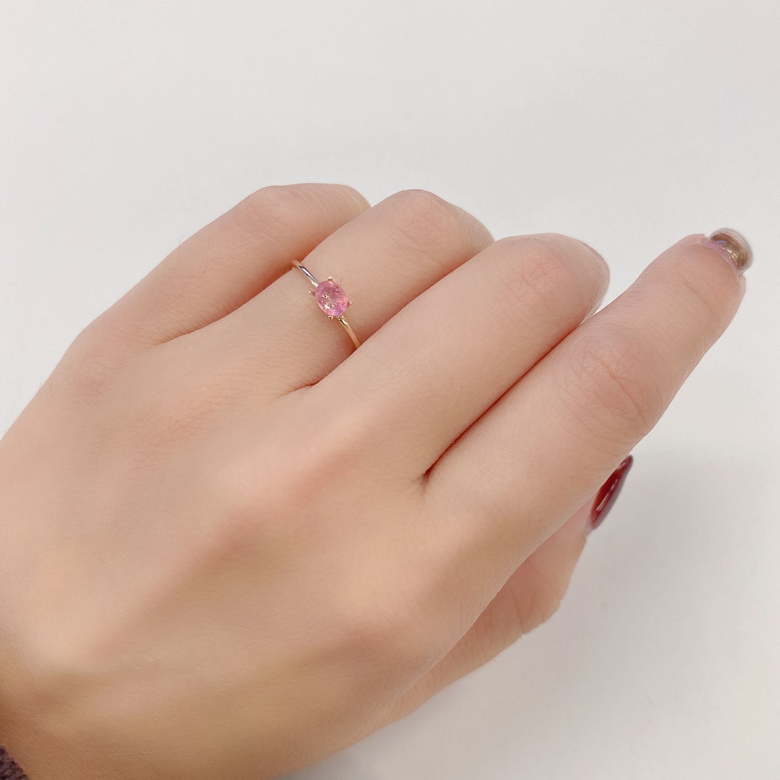 ペツォッタイト(ラズベリル)(宝石名ペツォッタイト) マダガスカル産 0.303ct ソ付(彩珠)[210711799]5.1×3.9mm前後
