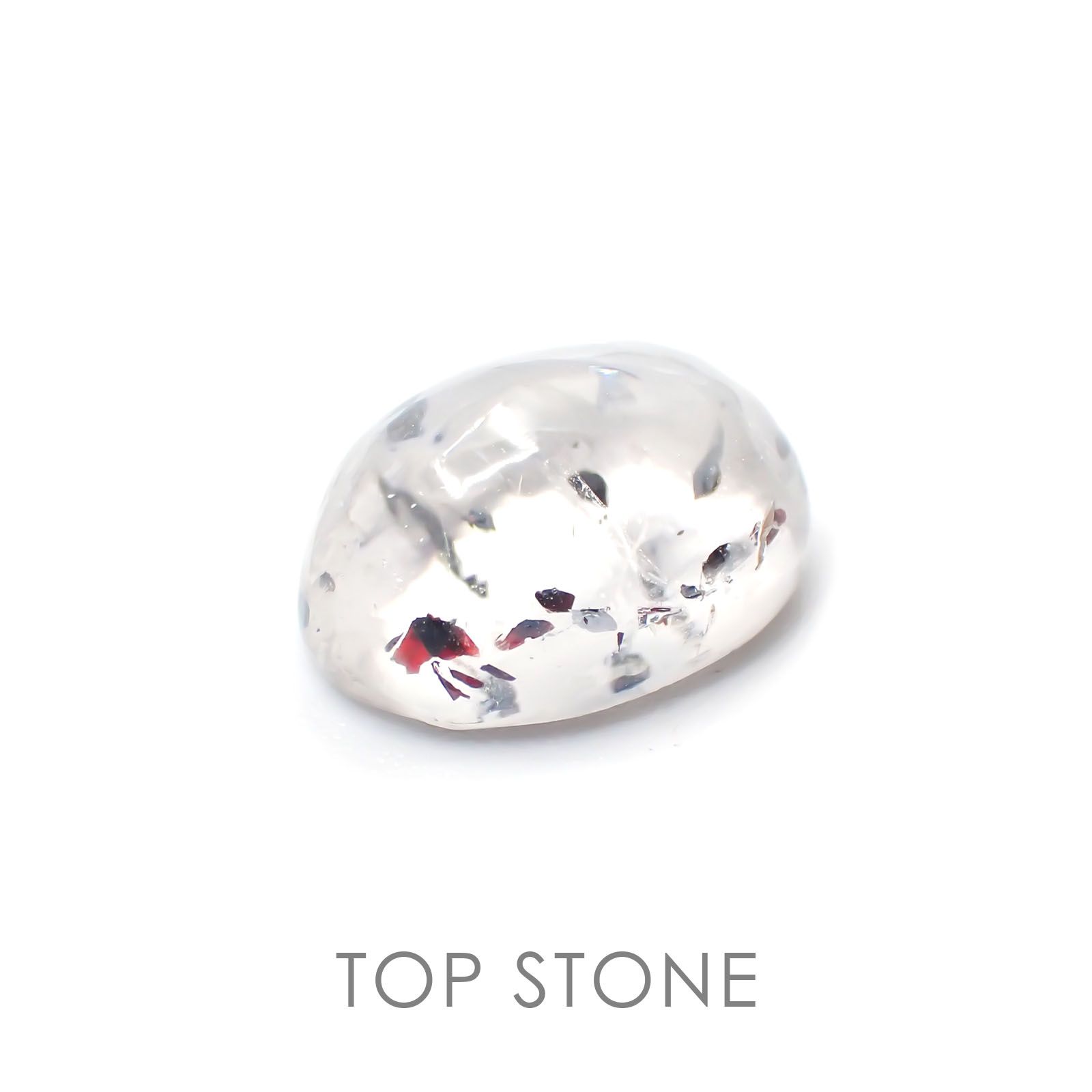 ヘマタイトインクォーツ 中国産 6.47ct[20117990]13.3×9.9mm前後
