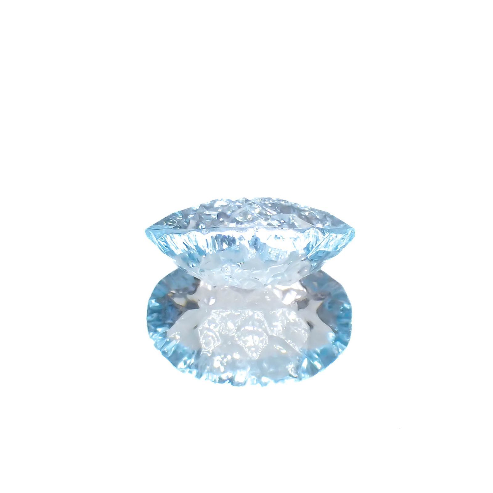 ◇カスタムカット◇ブルートパーズ ブラジル産 3.58ct[221219337]12x8.1mm前後