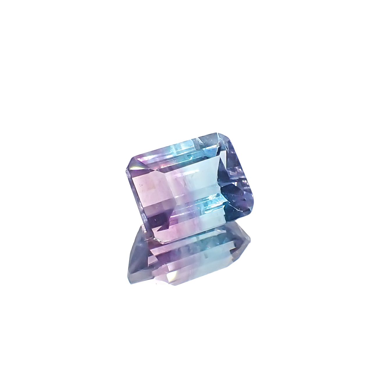 パーティカラーフローライト ブラジル産 2.98ct[230321178]8.9x6.9mm前後