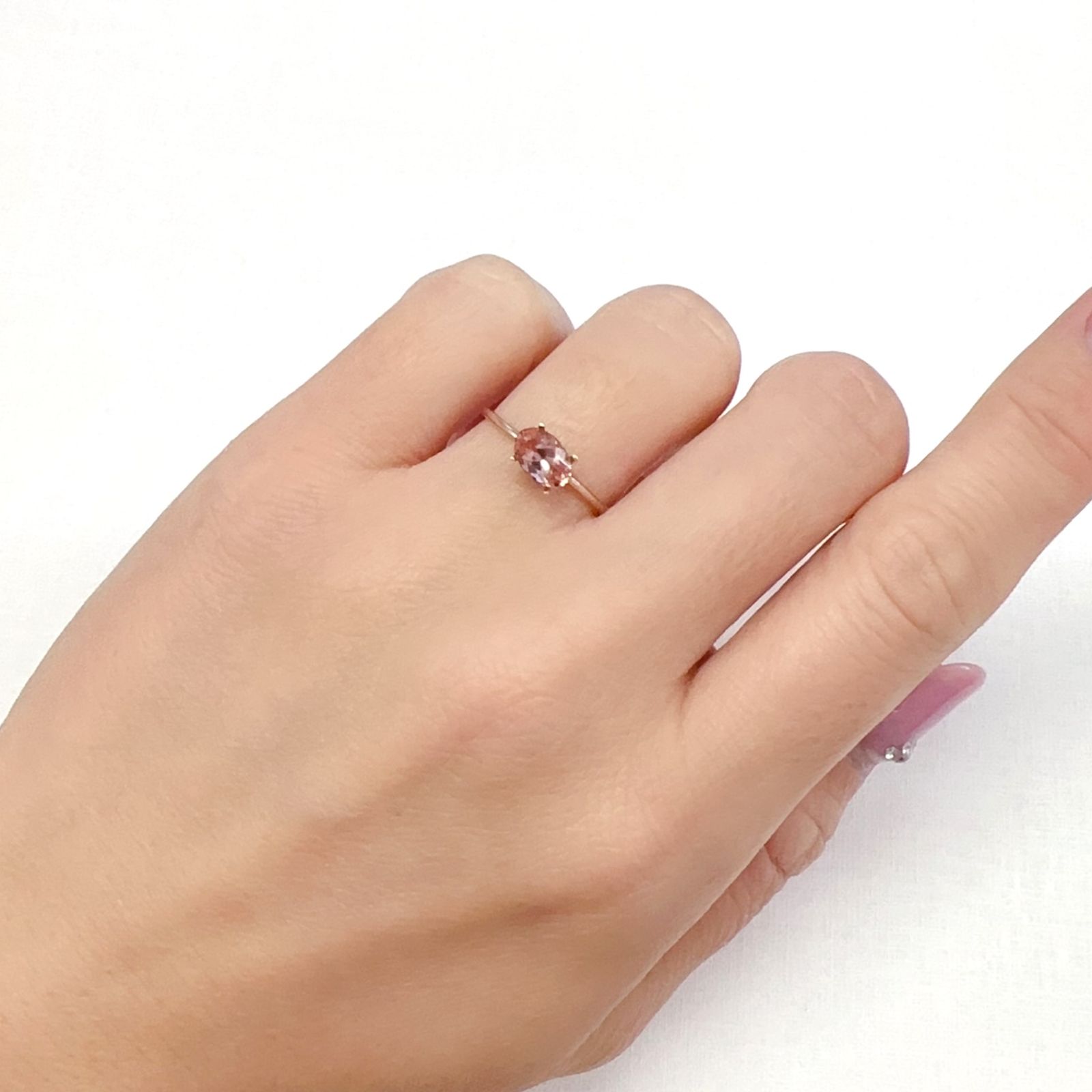 インペリアルトパーズ(宝石名トパーズ)ブラジル産 0.81ct 識別済[231224519]6.9x4.5mm前後