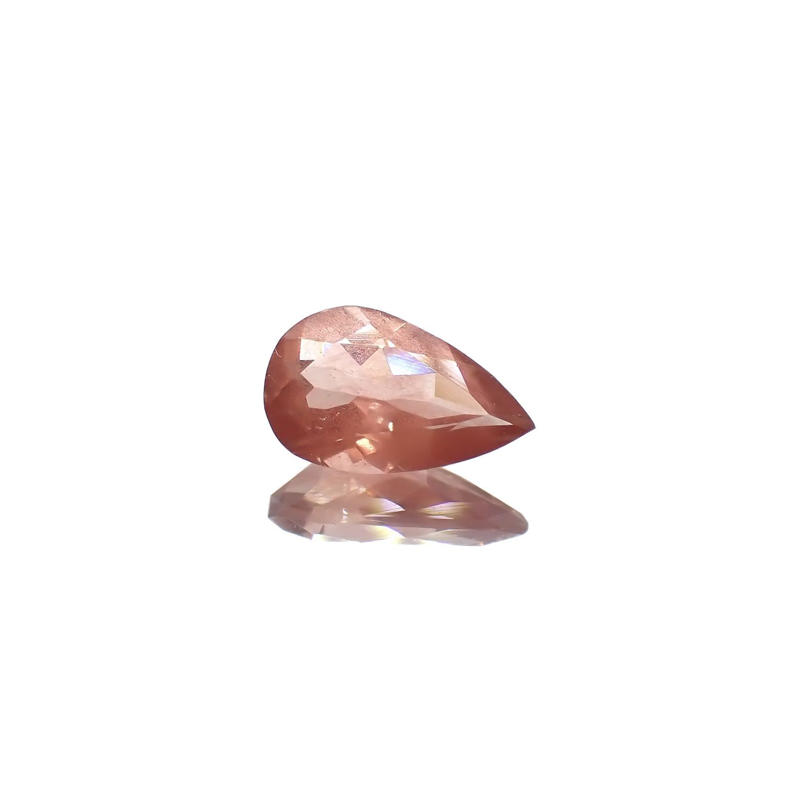 エチオピアサンストーン(宝石名アンデシン・ラブラドライト)エチオピア産 識別済 0.67ct / 8x5mm前後 [230321321]