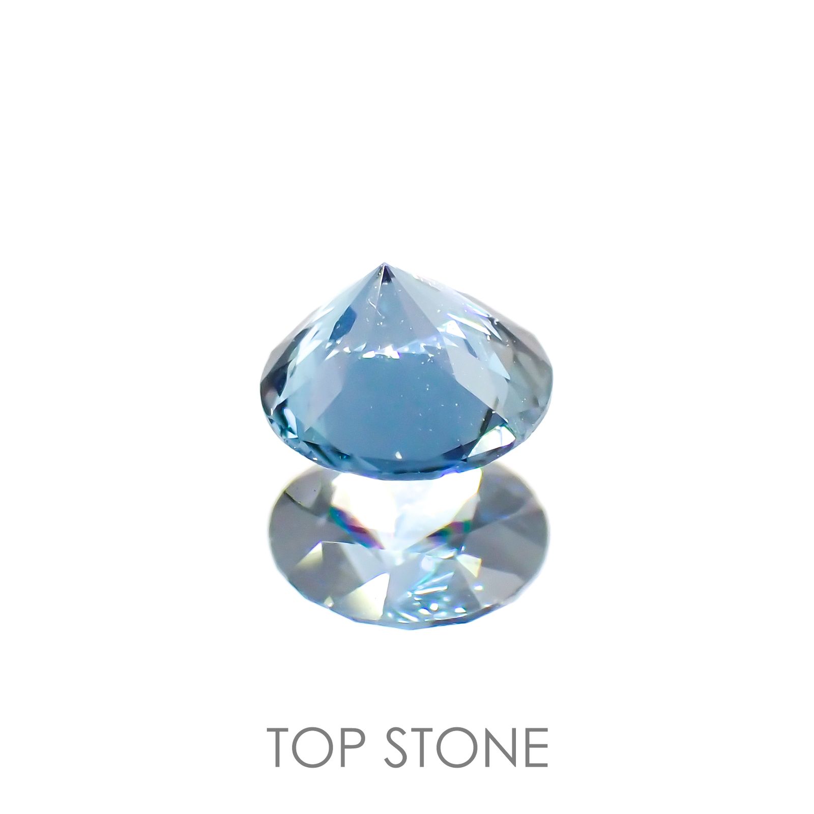 ブルーグレイッシュスピネル(宝石名スピネル) ビルマ産 0.32ct 識別済[210913459]4.3×4.3mm前後