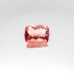 ◇チェッカーカット◇オレンジフローライト フルオレッセンス(宝石名オレンジ・フルオライト)ブラジル産 5.08ct 識別済[231024010]11.7x9.2mm前後
