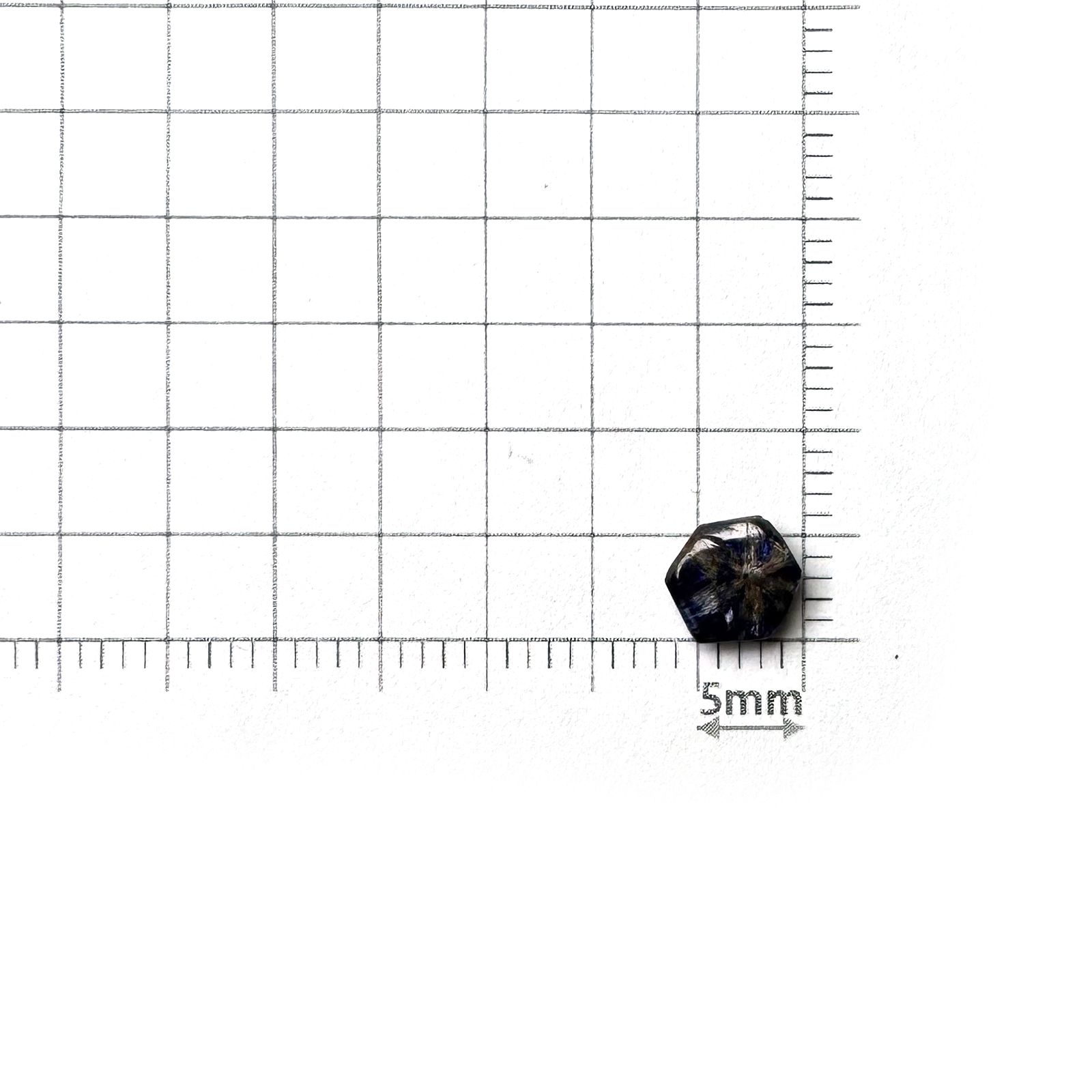トラピッチェサファイア 原石スライス磨き ビルマ産 0.93ct [250430184]6x5.8mm前後